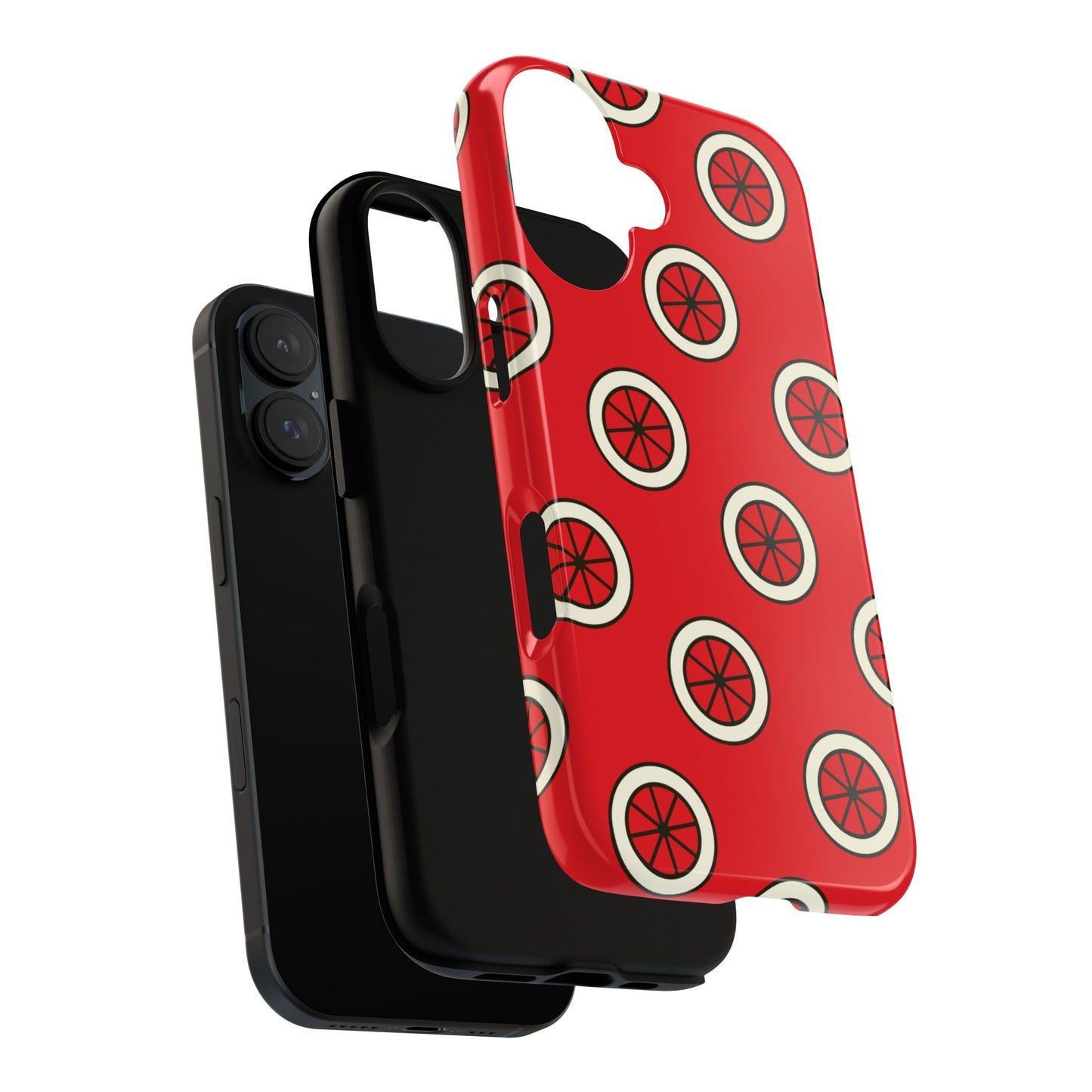 Red Citrus Pattern Phone Case — Protective Tough Phone Cover