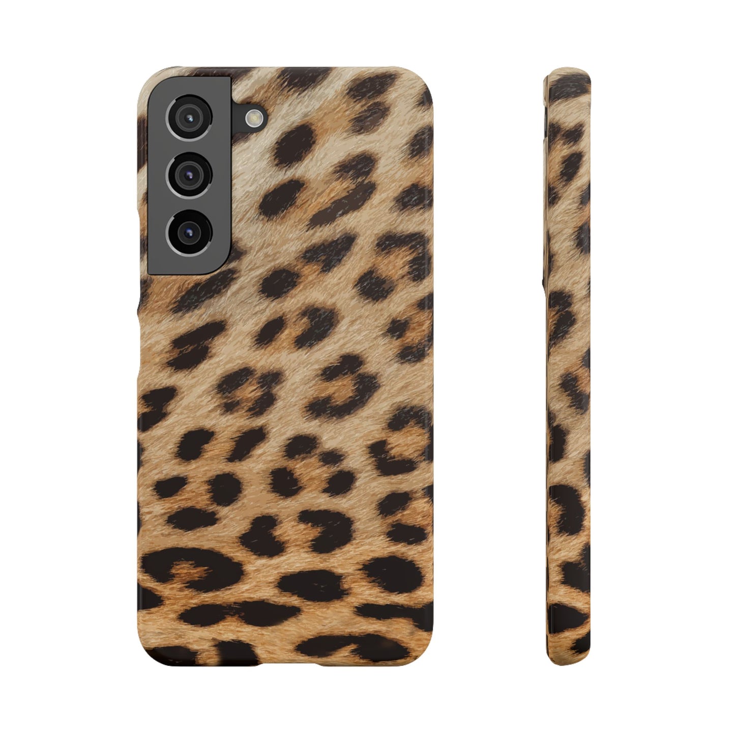 Leopard Print Slim Phone Case for Apple iPhone, Samsung Galaxy and Google Pixel.