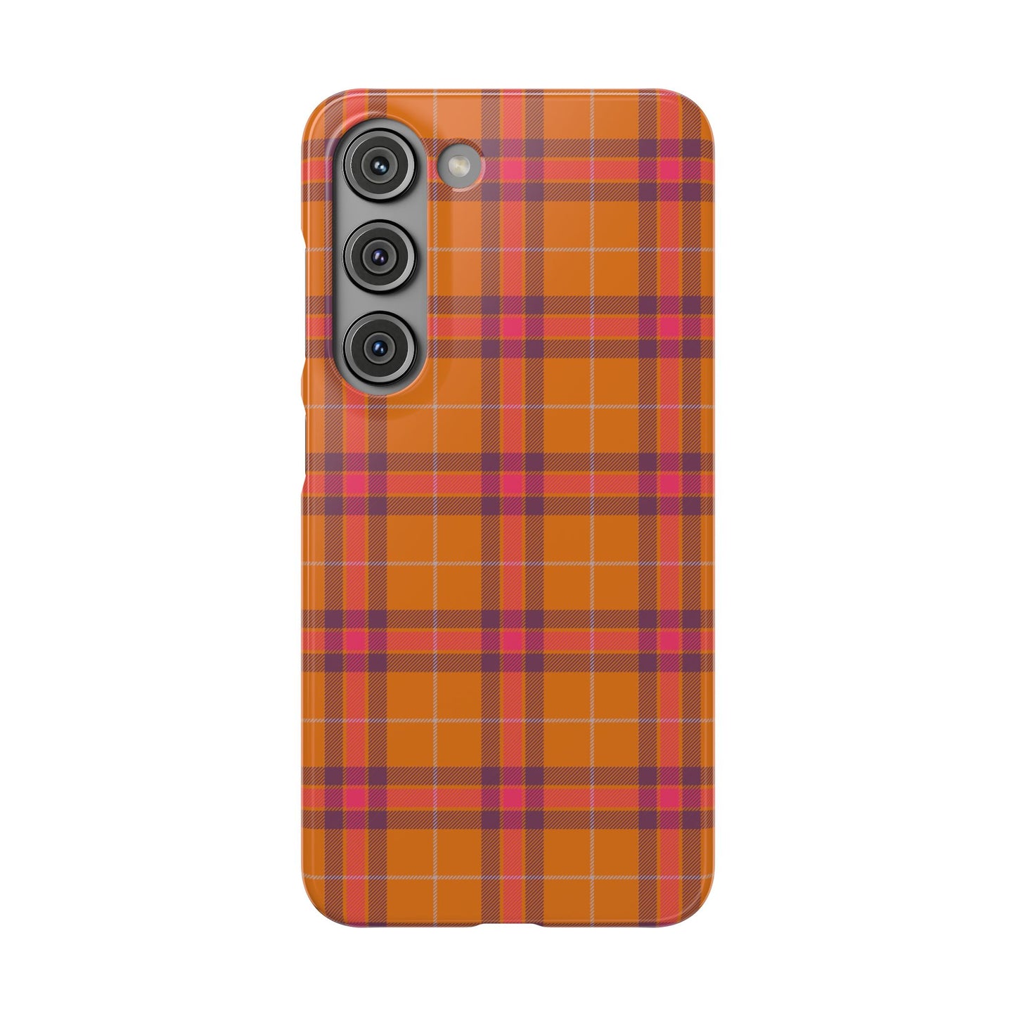 Orange Plaid Snap Phone Case — Autumn Plaid Phone Case