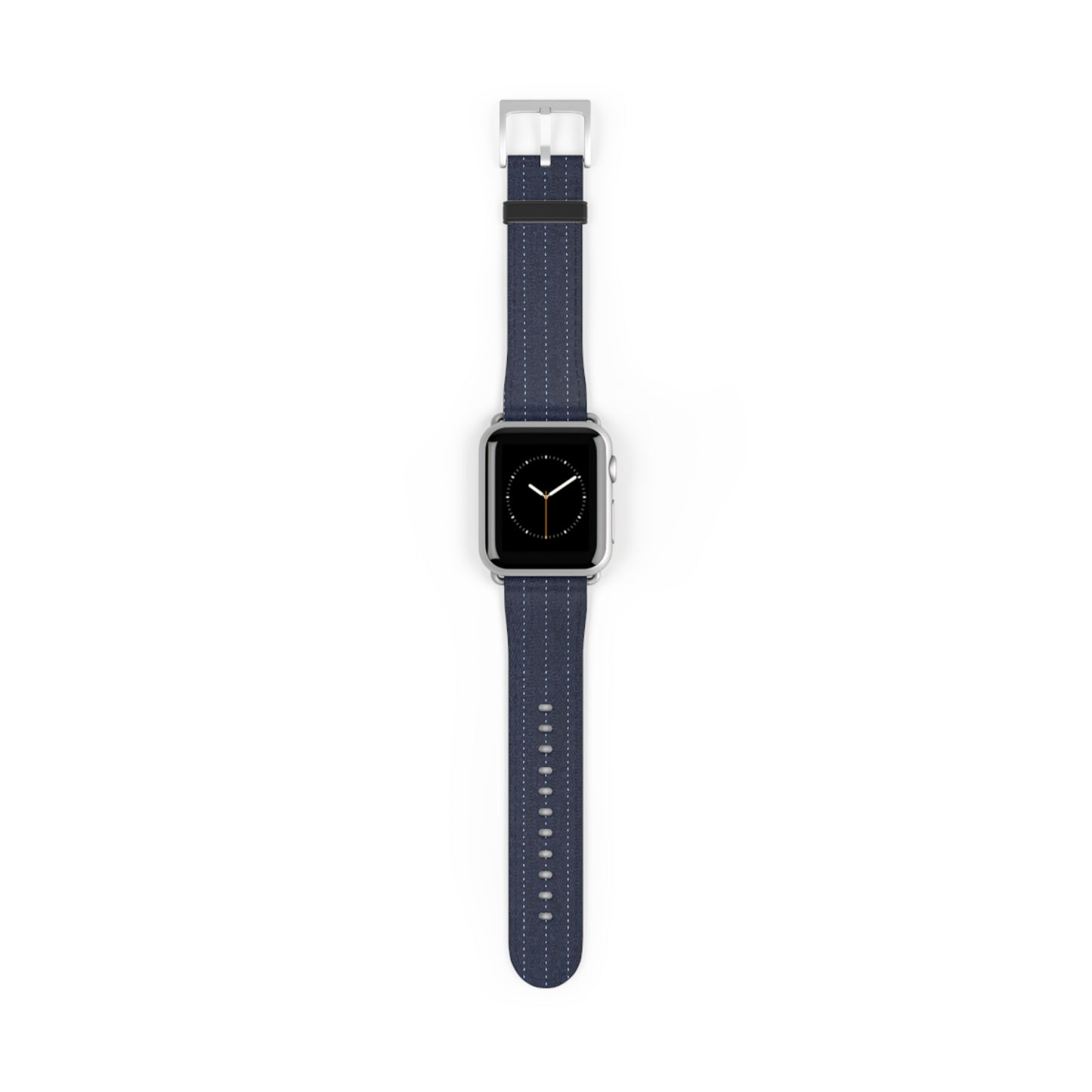 Navy Stitch Leather Watch Band — Classic Apple Watch Strap