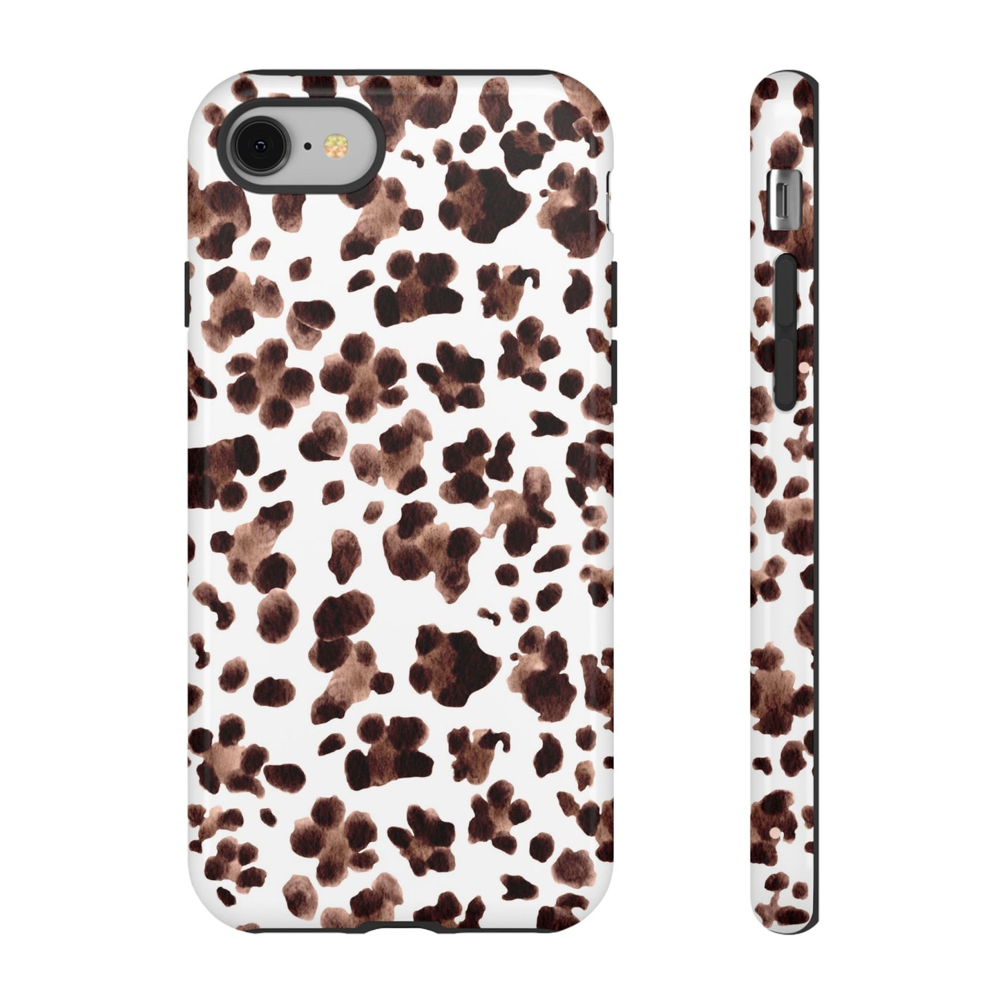 Brown Cowhide Print Phone Case — Tough Protective iPhone Cover