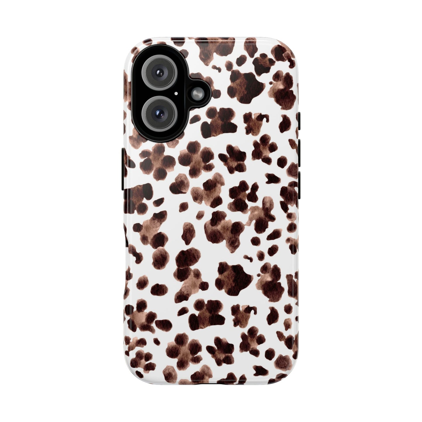 Brown Cowhide Print Phone Case — Tough Protective iPhone Cover