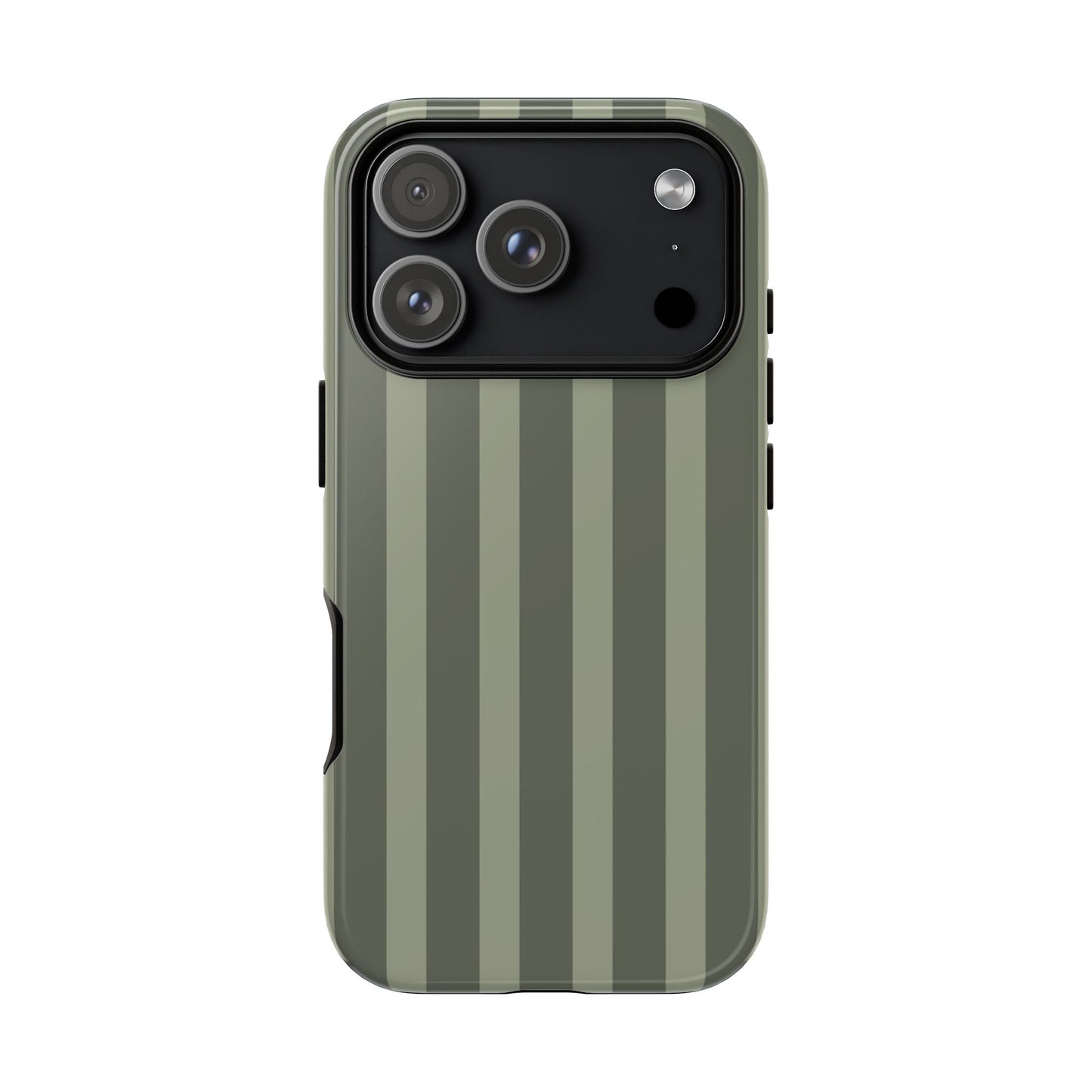 Olive Striped Tough Phone Case — Durable Military-Inspired Protective Cover
