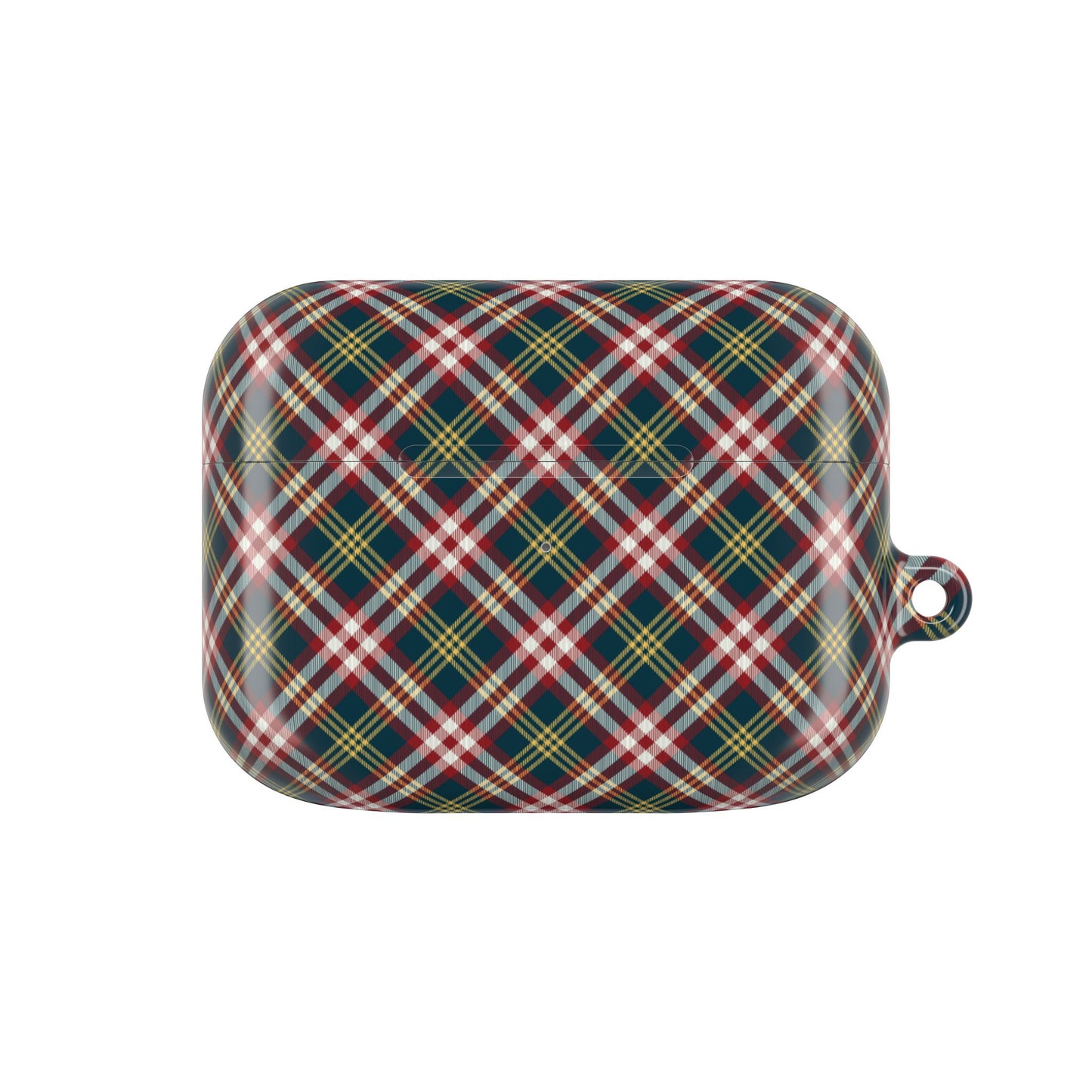 Yellow, Red and Green Tartan AirPod Case — Classic Yellow, Red and Green Plaid Protective Cover