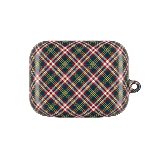 Yellow, Red and Green Tartan AirPod Case — Classic Yellow, Red and Green Plaid Protective Cover