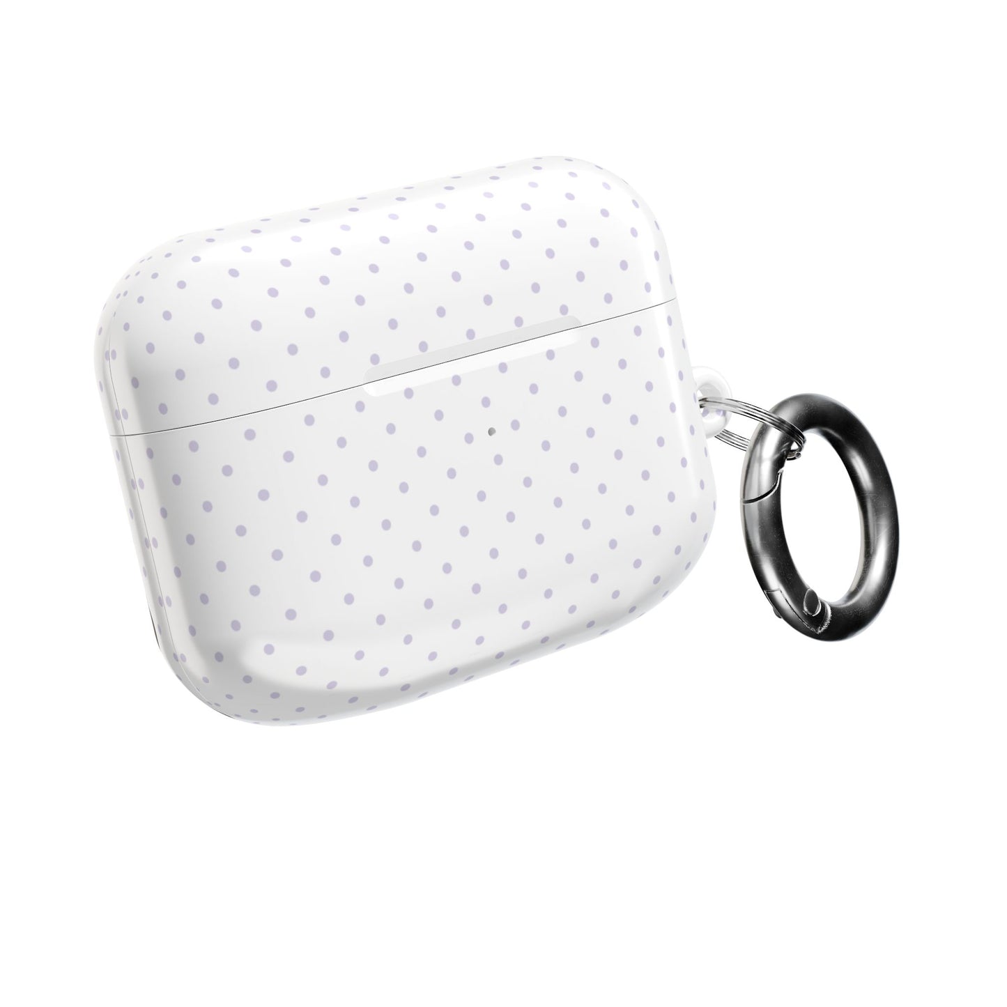 White and Violet Pastel Polka Dot AirPod Case — Classic Pastel White and Violet Polka Dot Protective Cover