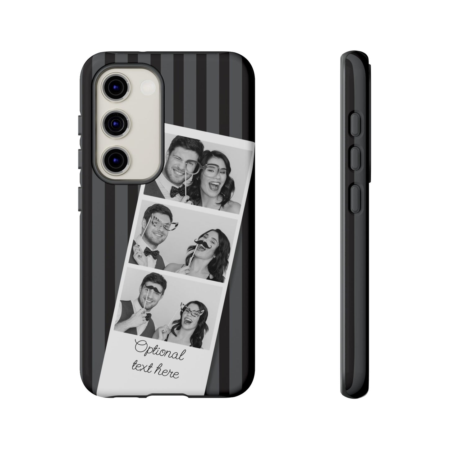 Customisable Three Image Retro Photobooth Design Tough Case for Apple iPhone, Samsung Galaxy and Google Pixel.