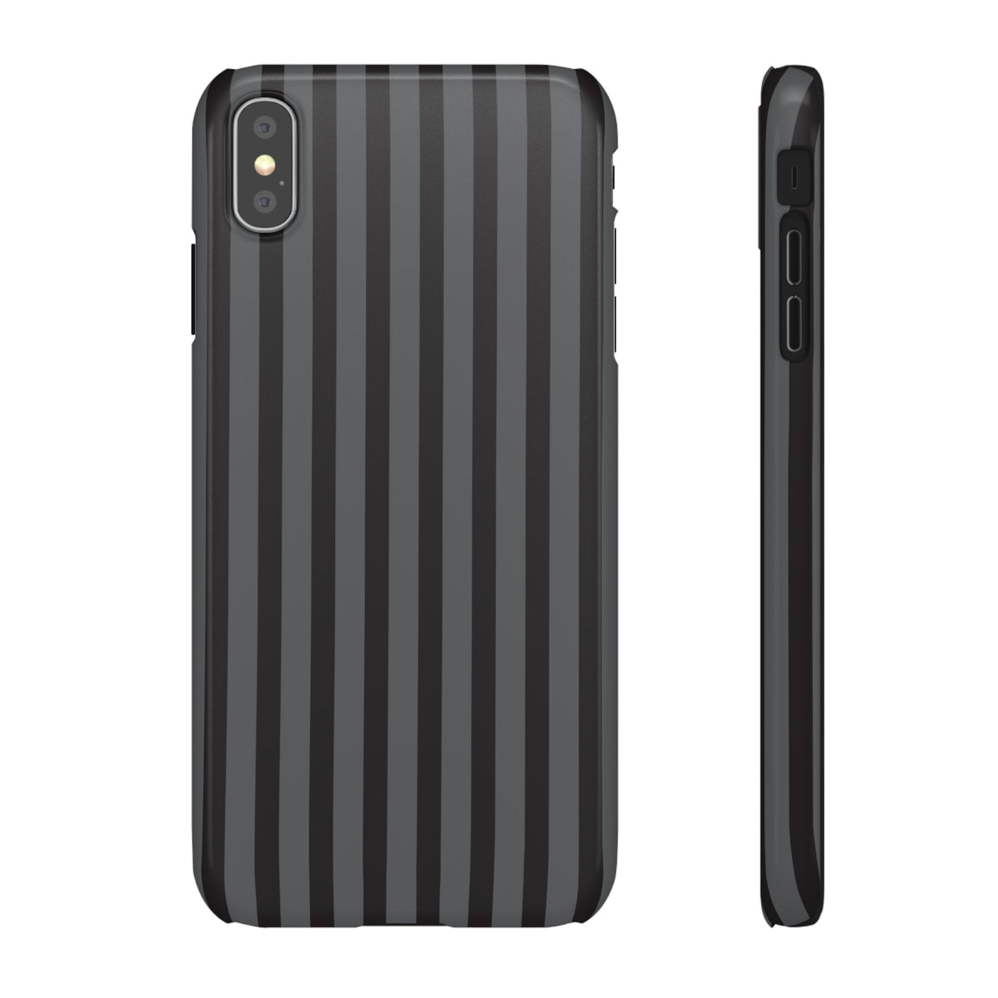Black Vertical Stripe Snap Phone Case – Slim Protective Cover
