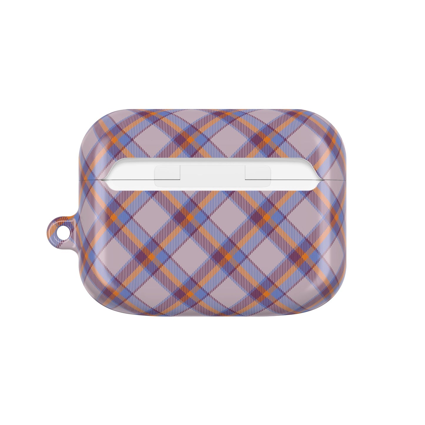 Orange, Blue and Purple Tartan AirPod Case — Classic Orange, Blue and Purple Plaid Protective Cover