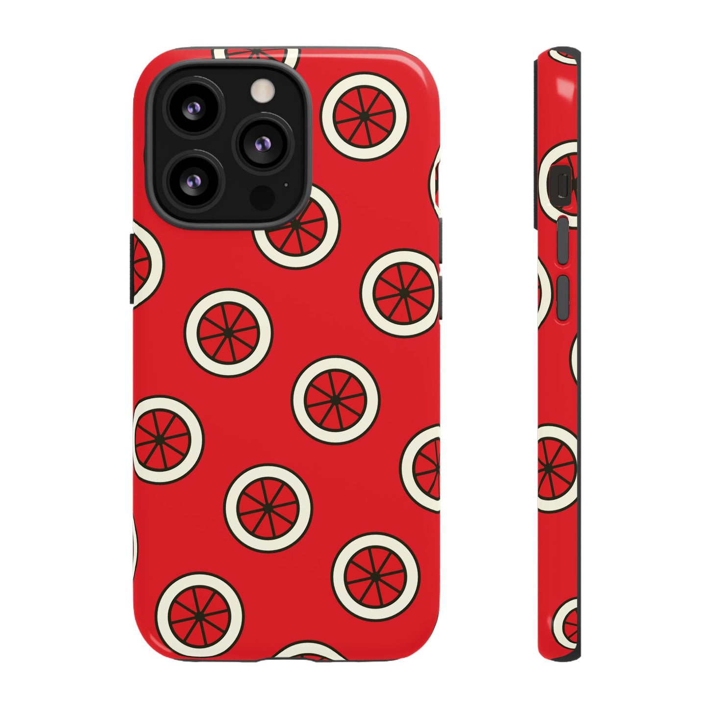 Red Citrus Pattern Phone Case — Protective Tough Phone Cover