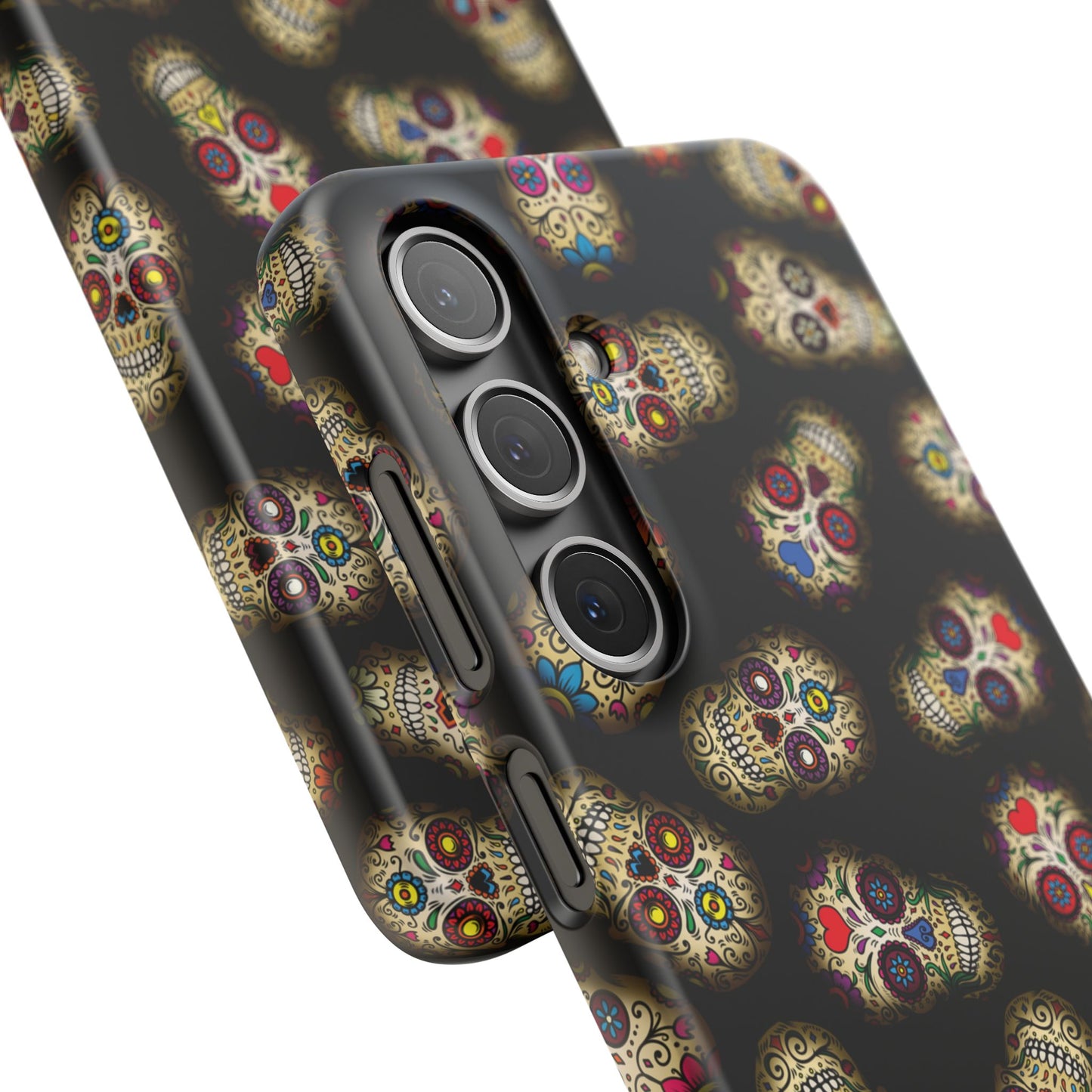 Sugar Skull — Day of the Dead Floral Slim Case for Apple iPhone, Samsung Galaxy and Google Pixel.