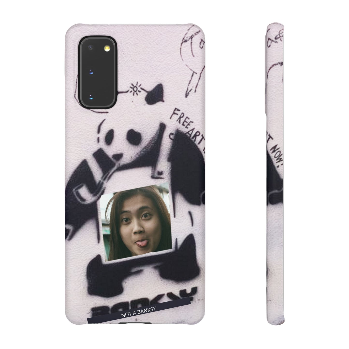 Single Image Personalised Panda Stencil Slim Phone Case for Apple iPhone, Samsung Galaxy and Google Pixel.