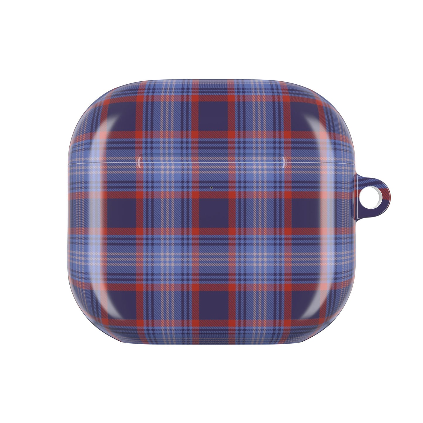 Red and Blue Tartan AirPod Case — Classic Red Blue Plaid Protective Cover