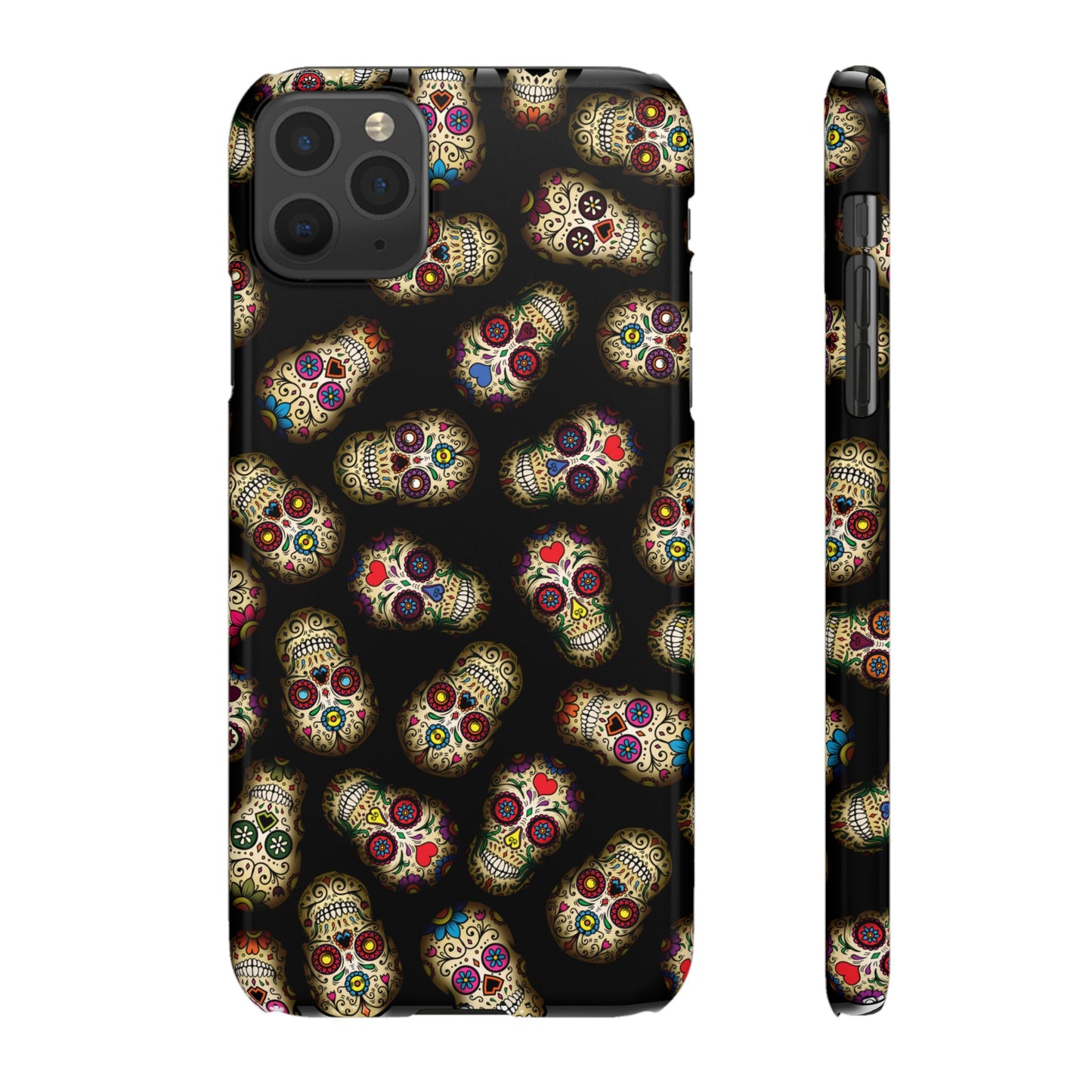 Sugar Skull — Day of the Dead Floral Slim Case for Apple iPhone, Samsung Galaxy and Google Pixel.