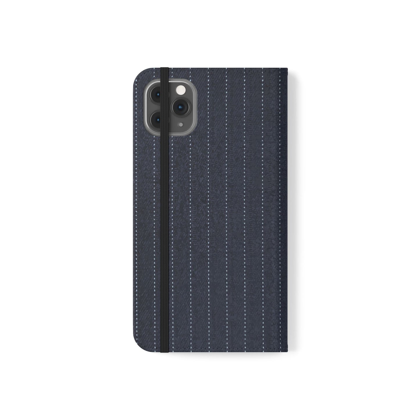 Pinstripe Flip Phone Case — Wallet Folio with Card Slots