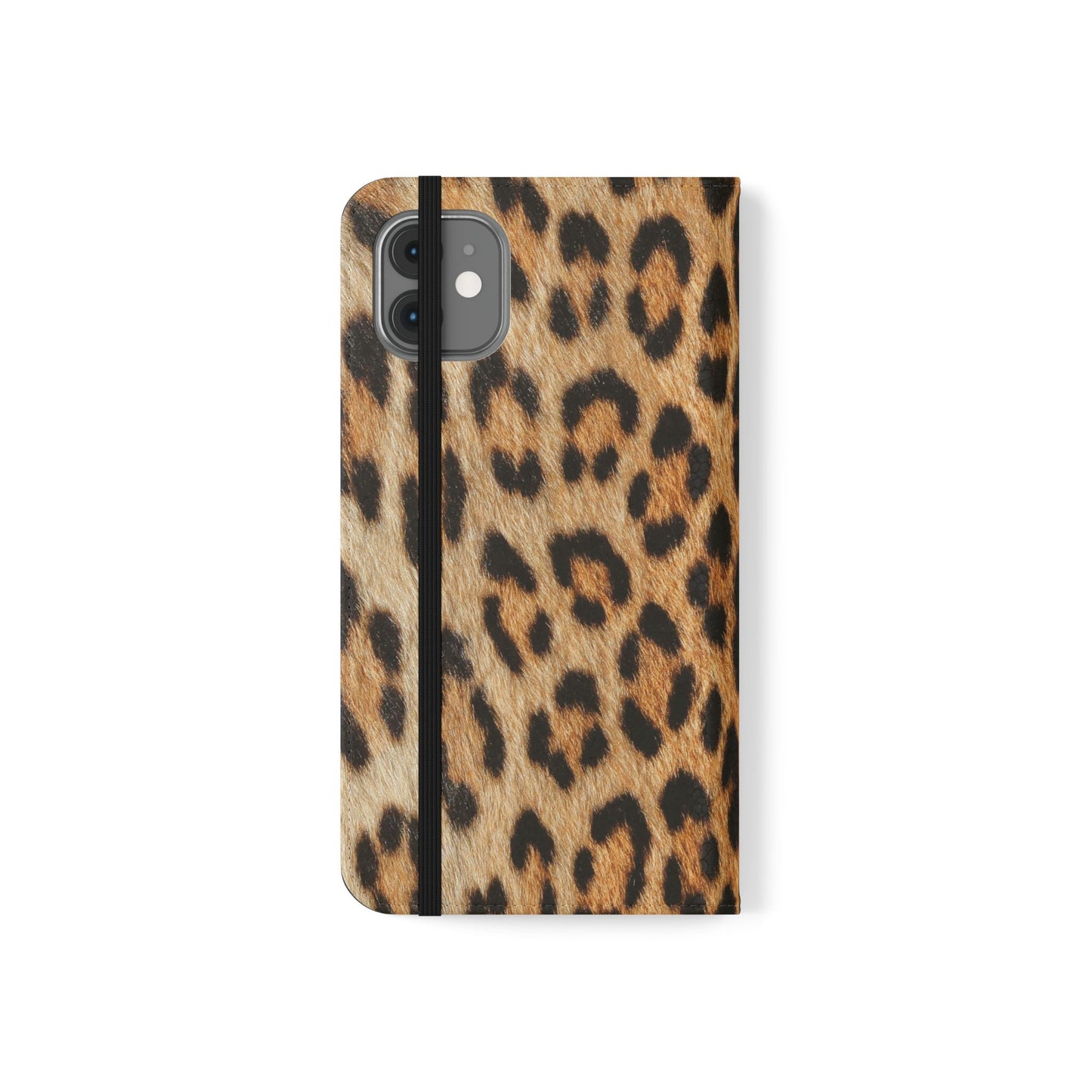 Leopard Fur Flip Phone Case — Leopard Fur Wallet Cover