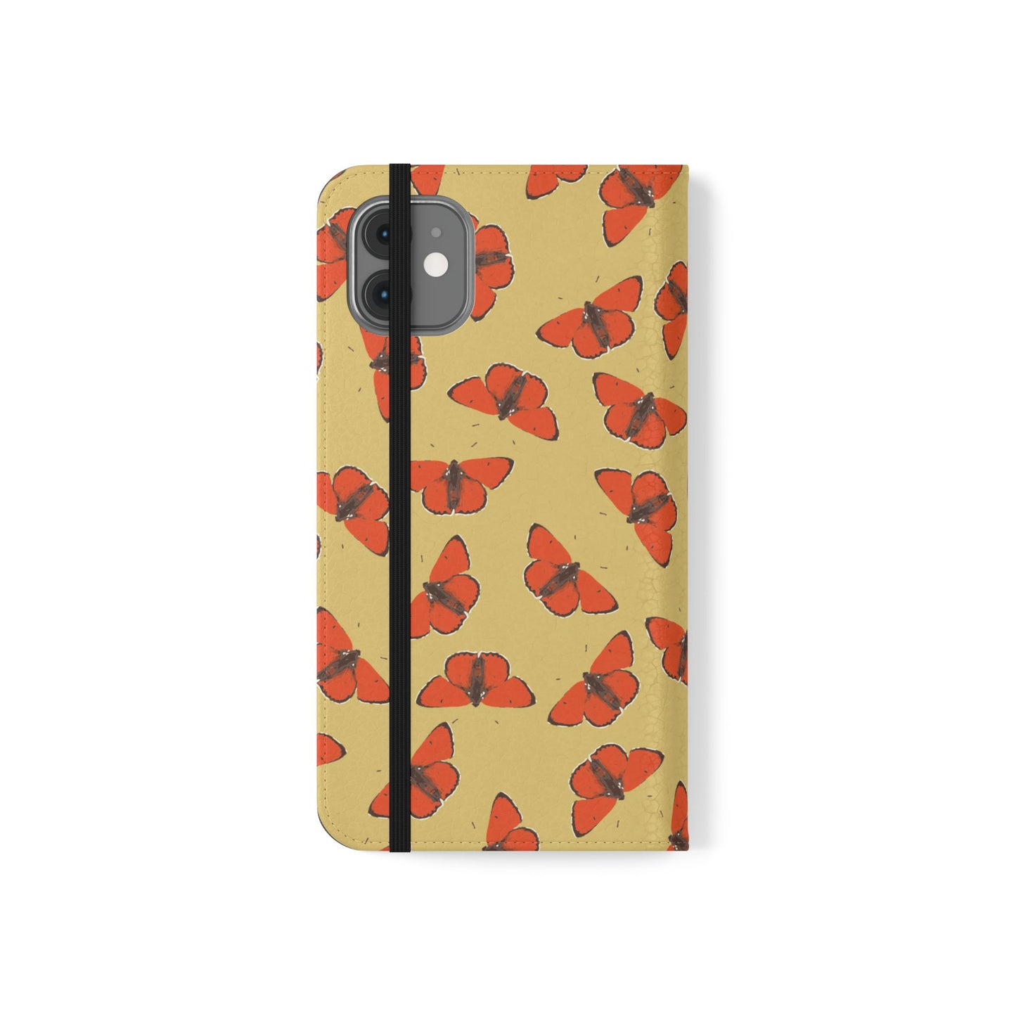 Red Butterflies Flip Phone Case — Flip Wallet Cover