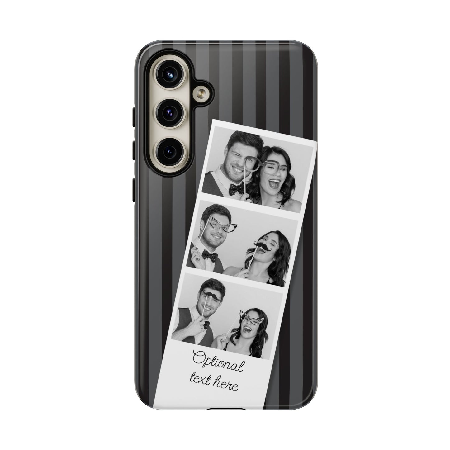 Customisable Three Image Retro Photobooth Design Tough Case for Apple iPhone, Samsung Galaxy and Google Pixel.