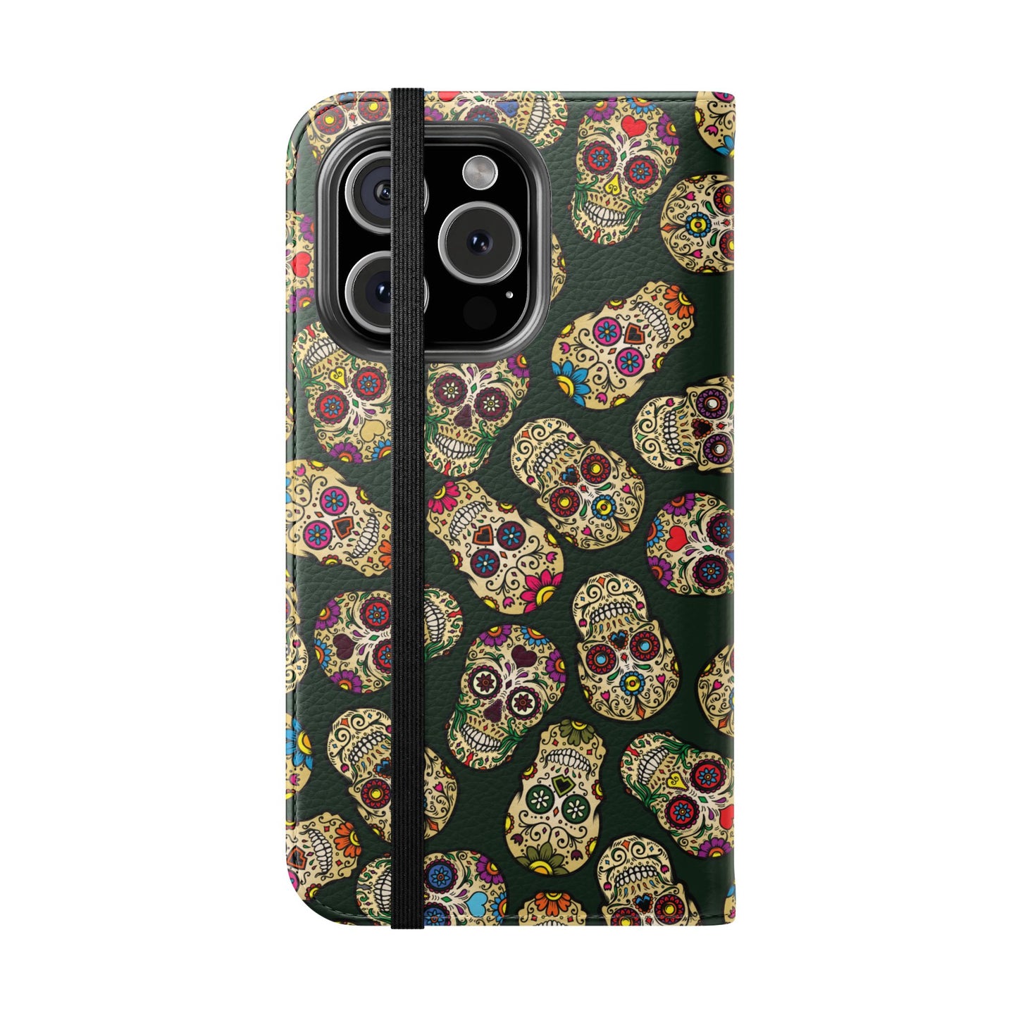 Sugar Skulls Flip Phone Case — Flip Wallet Cover