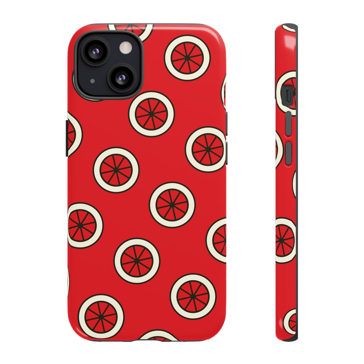 Red Citrus Pattern Phone Case — Protective Tough Phone Cover