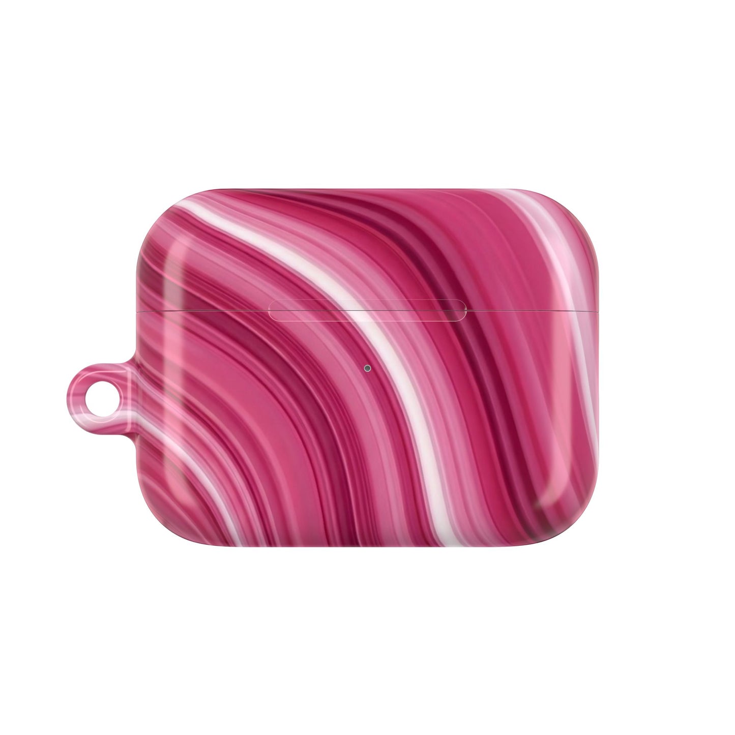 Pink Marble AirPod Case — Swirled Abstract Protective Charging Case