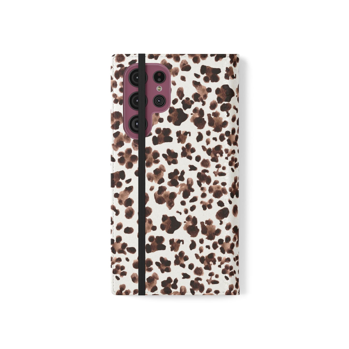 Leopard Print Flip Phone Case — Cardholder Wallet Flip Case