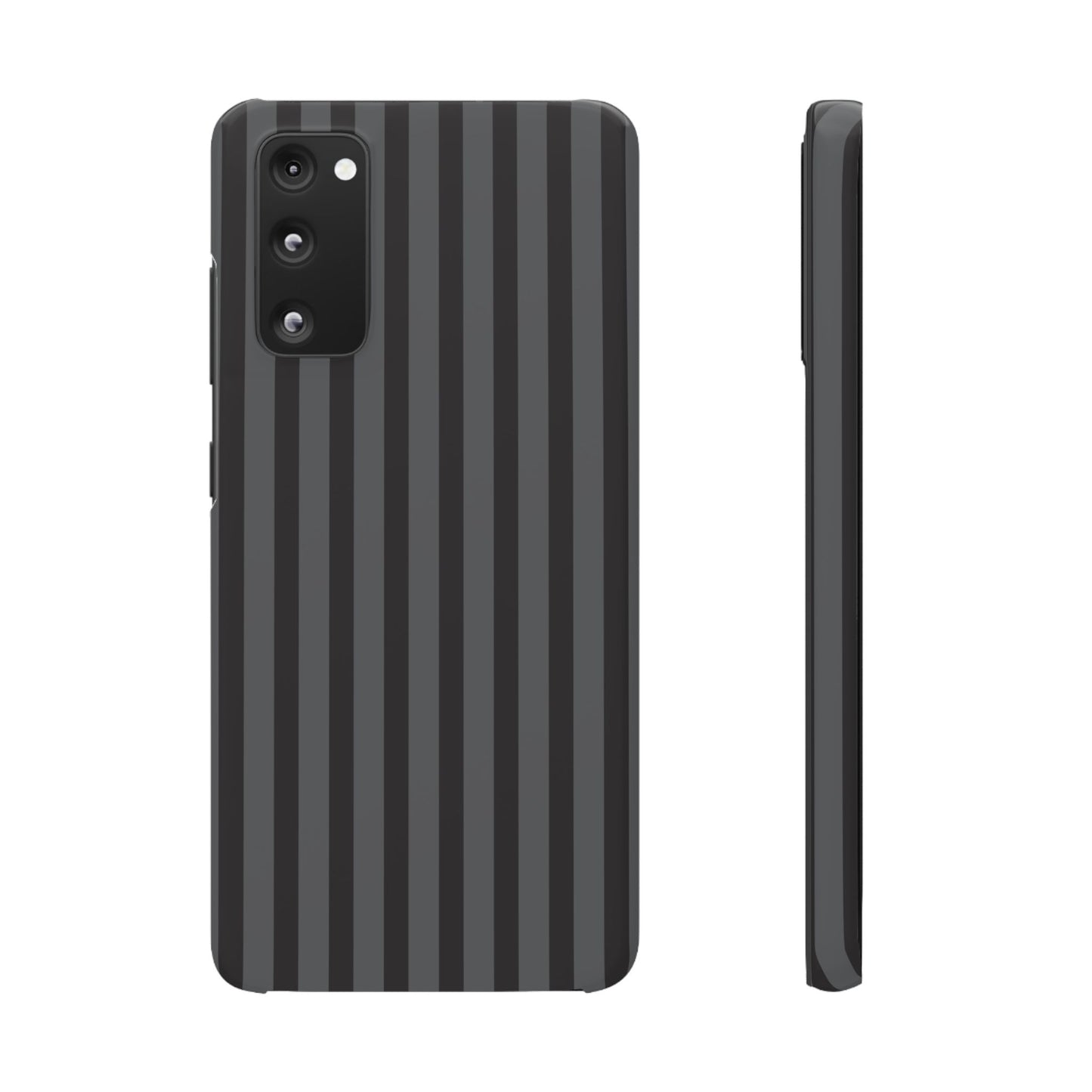 Black Vertical Stripe Snap Phone Case – Slim Protective Cover