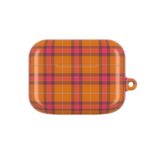 Orange, Red and Purple Tartan AirPod Case — Classic Orange, Red and Purple  Plaid Protective Cover