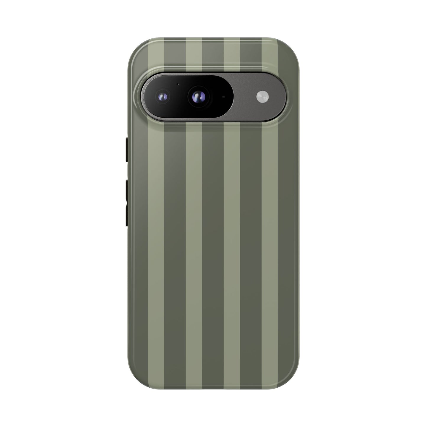 Olive Striped Tough Phone Case — Durable Military-Inspired Protective Cover