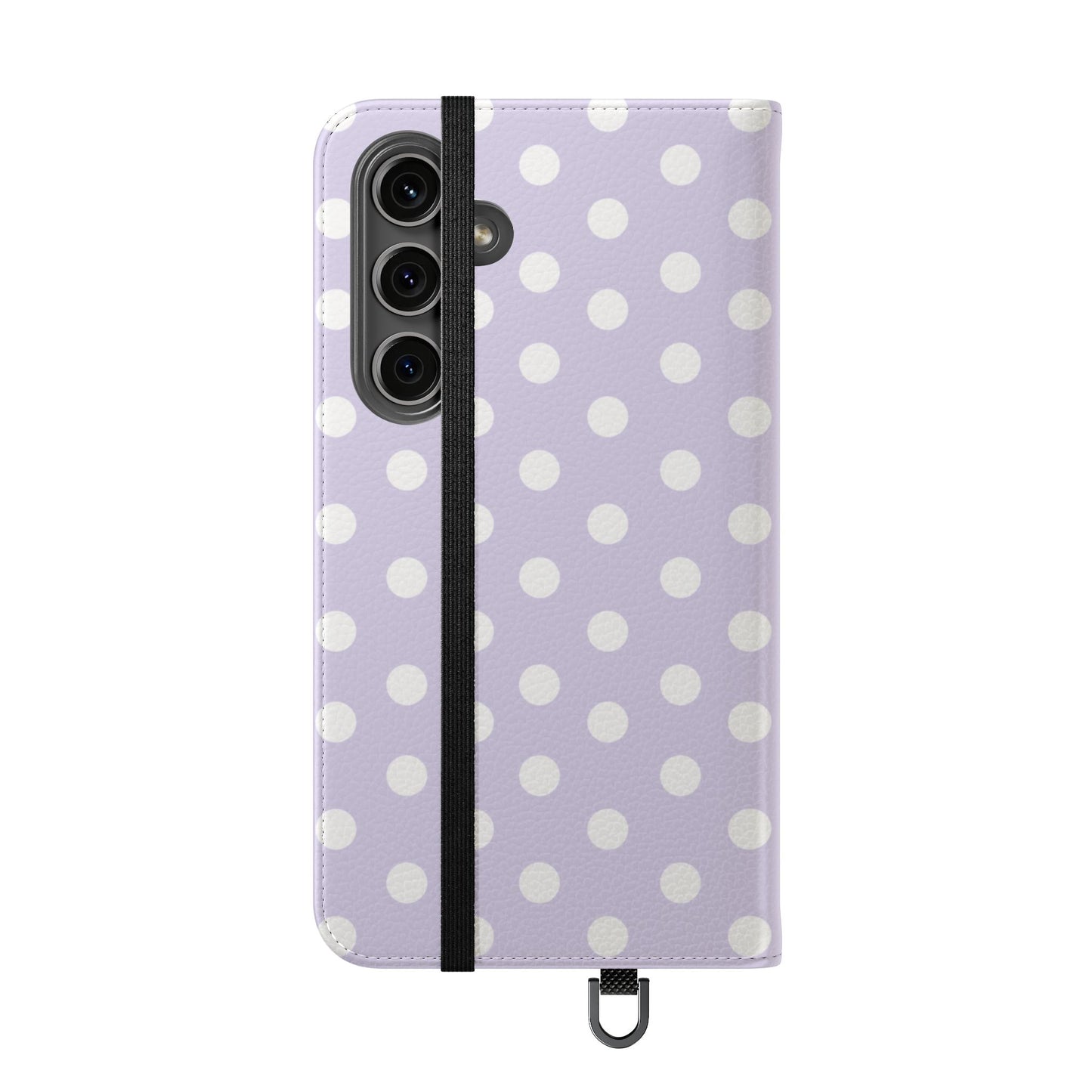 Polka Dot Flip Phone Case — Violet Polka Dot Wallet Cover