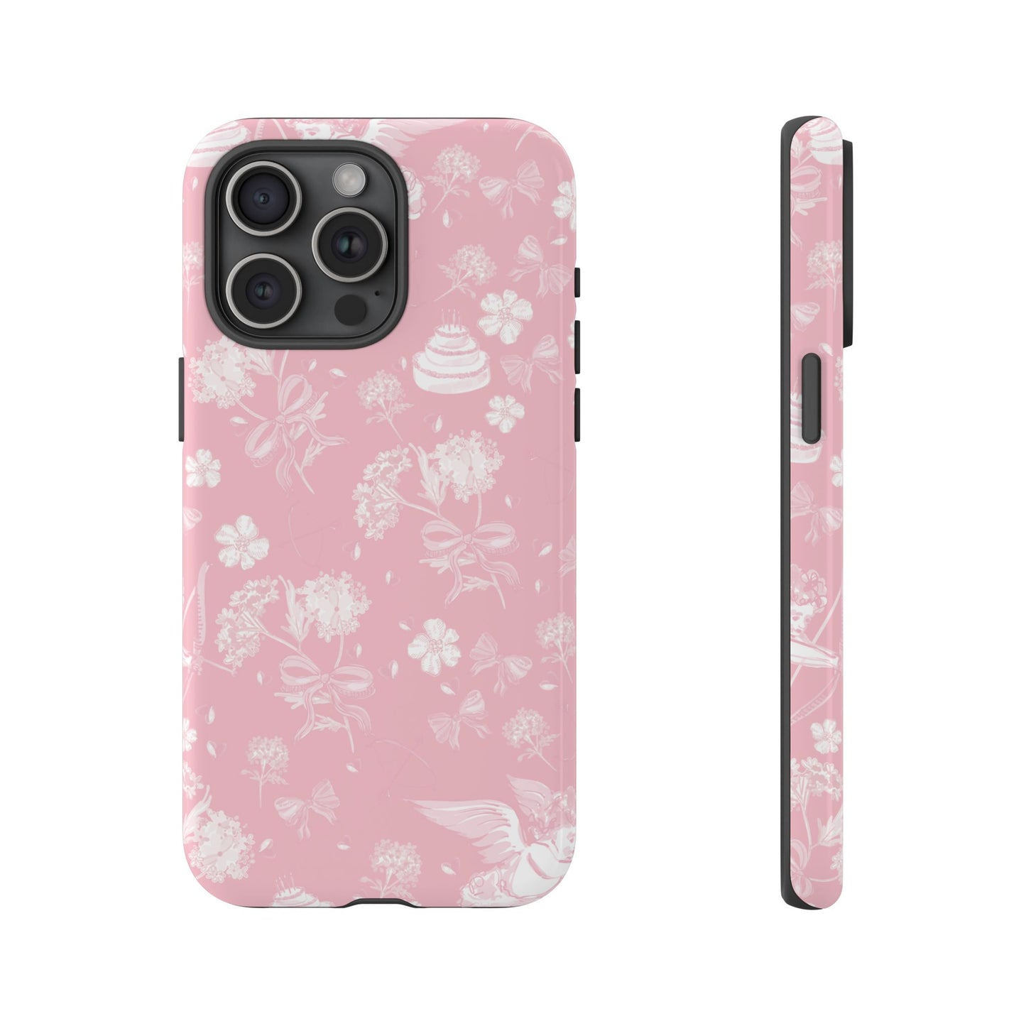 Floral Pink Tough Phone Case – Lightweight Protective Cover