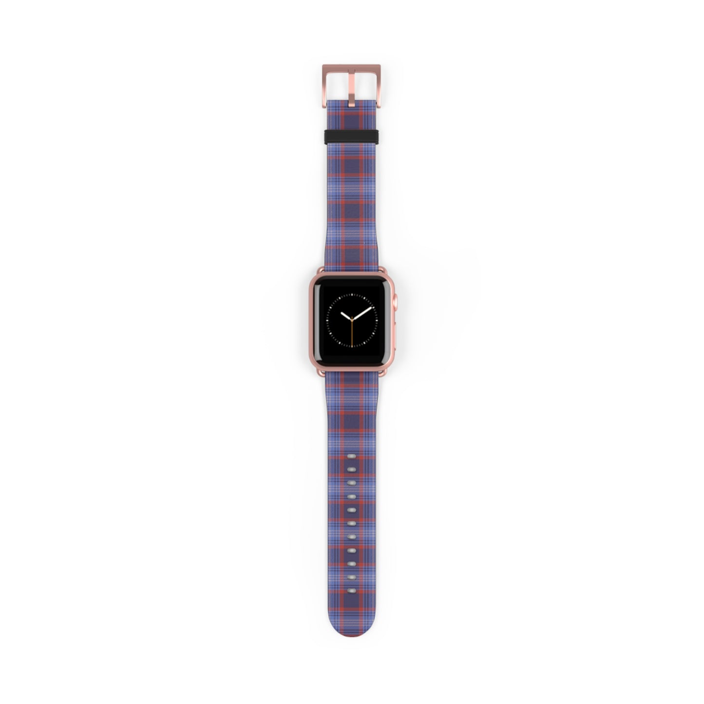 Apple Watch band in blue and red plaid, classic tartan strap, preppy style, perfect everyday band for men and women