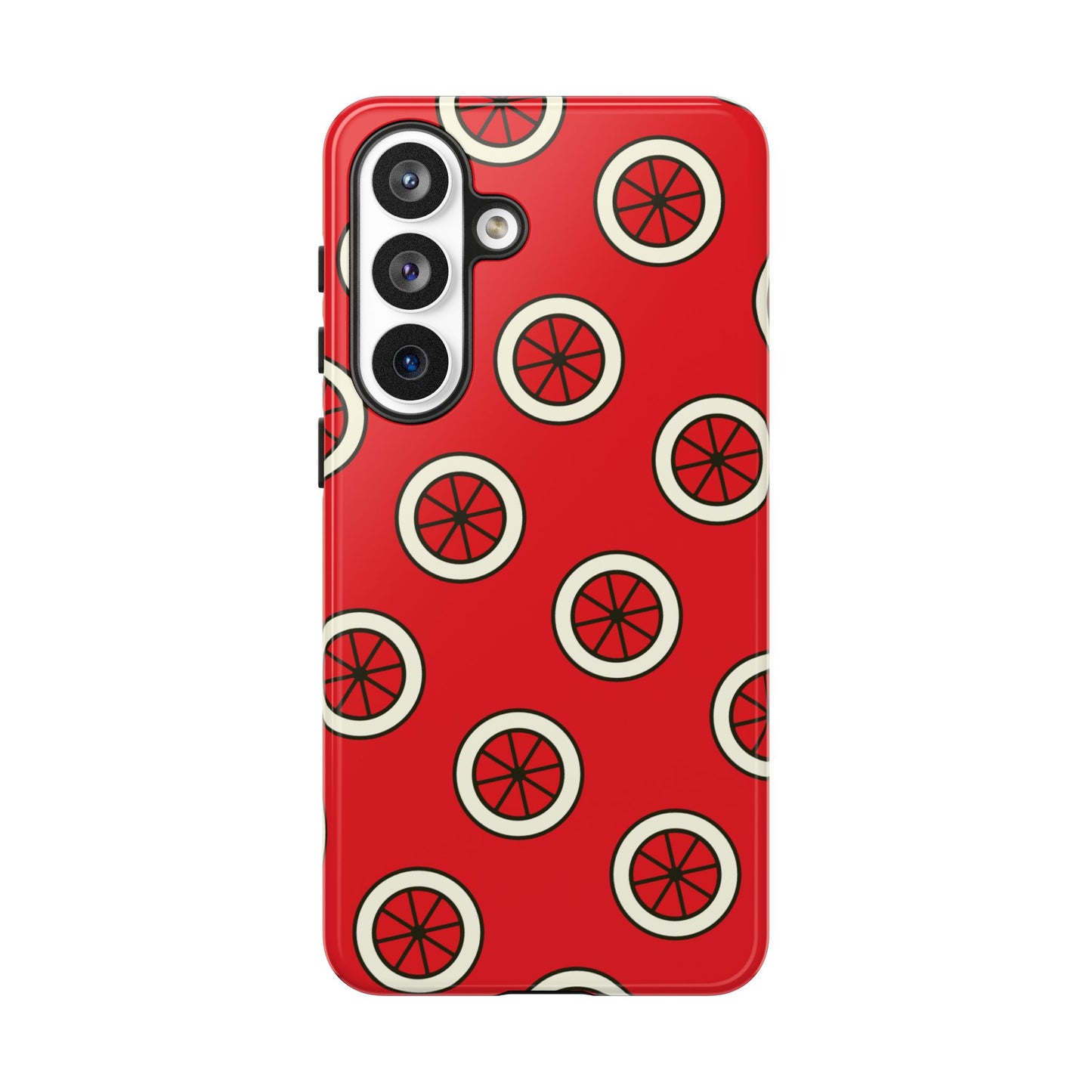 Red Citrus Pattern Phone Case — Protective Tough Phone Cover