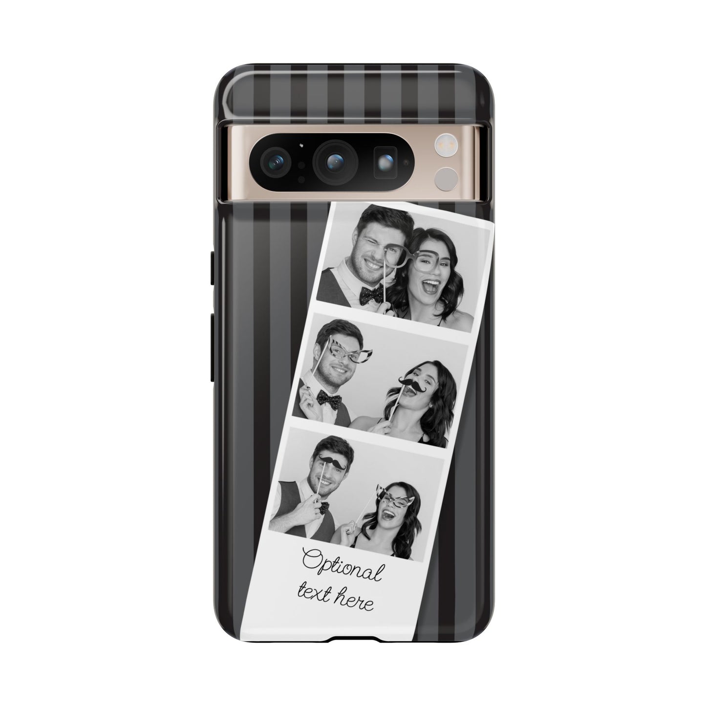 Customisable Three Image Retro Photobooth Design Tough Case for Apple iPhone, Samsung Galaxy and Google Pixel.