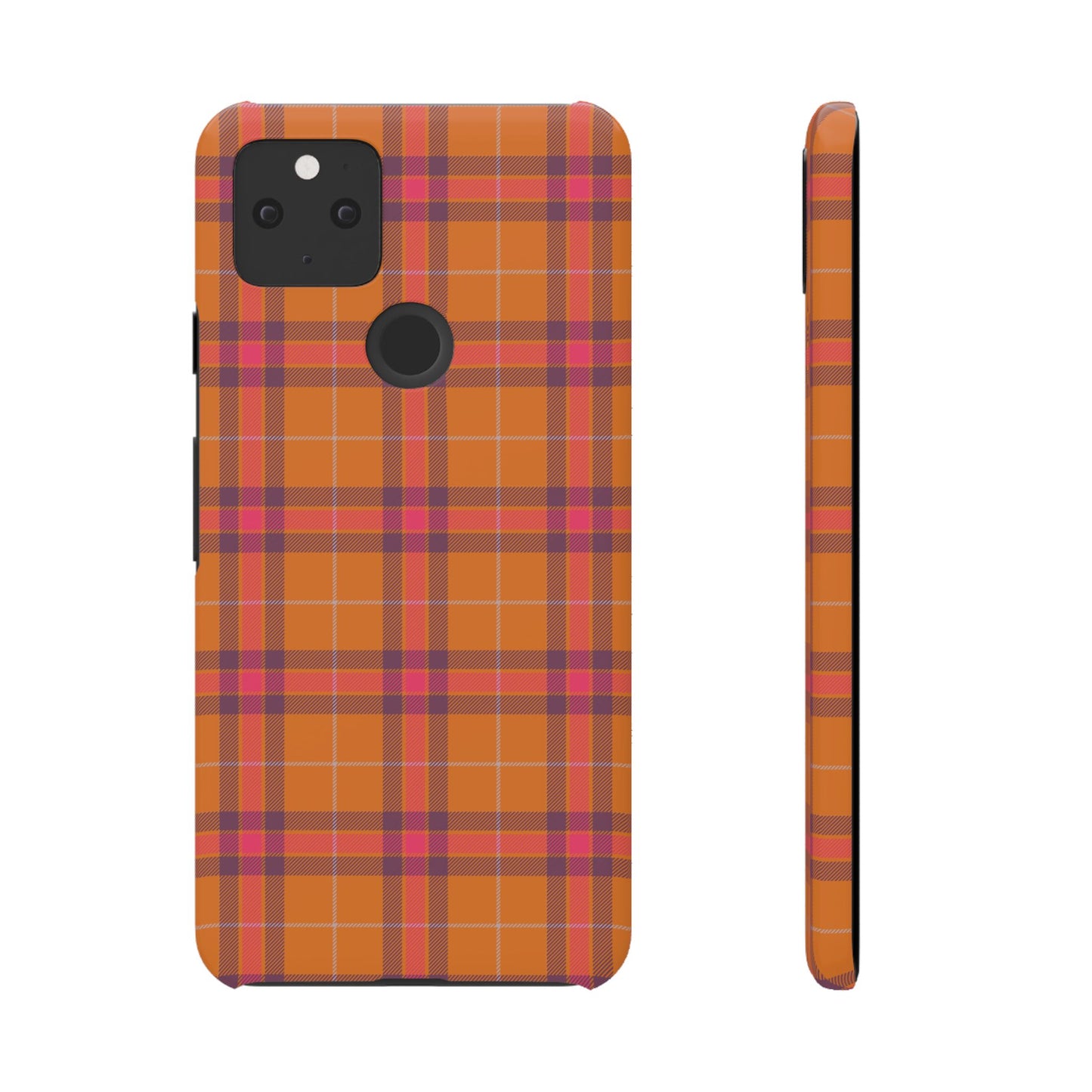 Orange Plaid Snap Phone Case — Autumn Plaid Phone Case