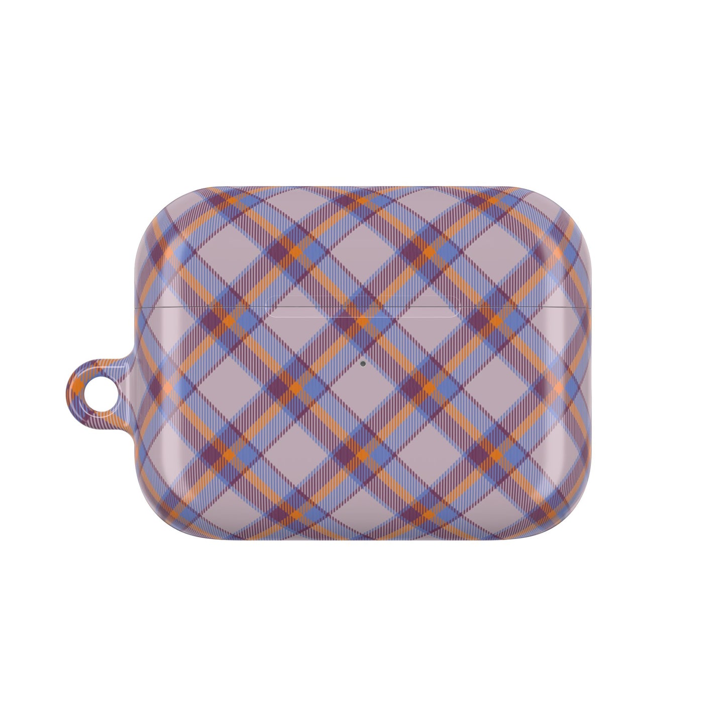 Orange, Blue and Purple Tartan AirPod Case — Classic Orange, Blue and Purple Plaid Protective Cover