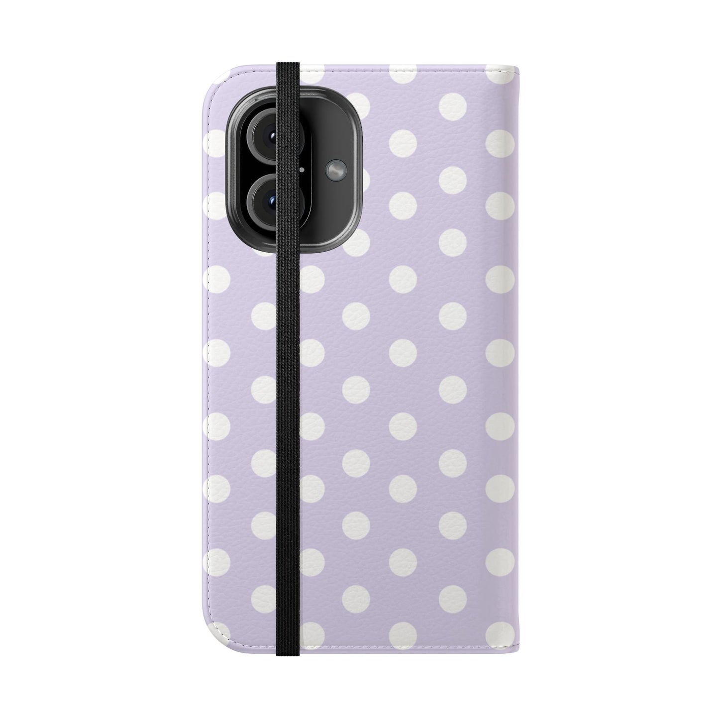 Polka Dot Flip Phone Case — Violet Polka Dot Wallet Cover