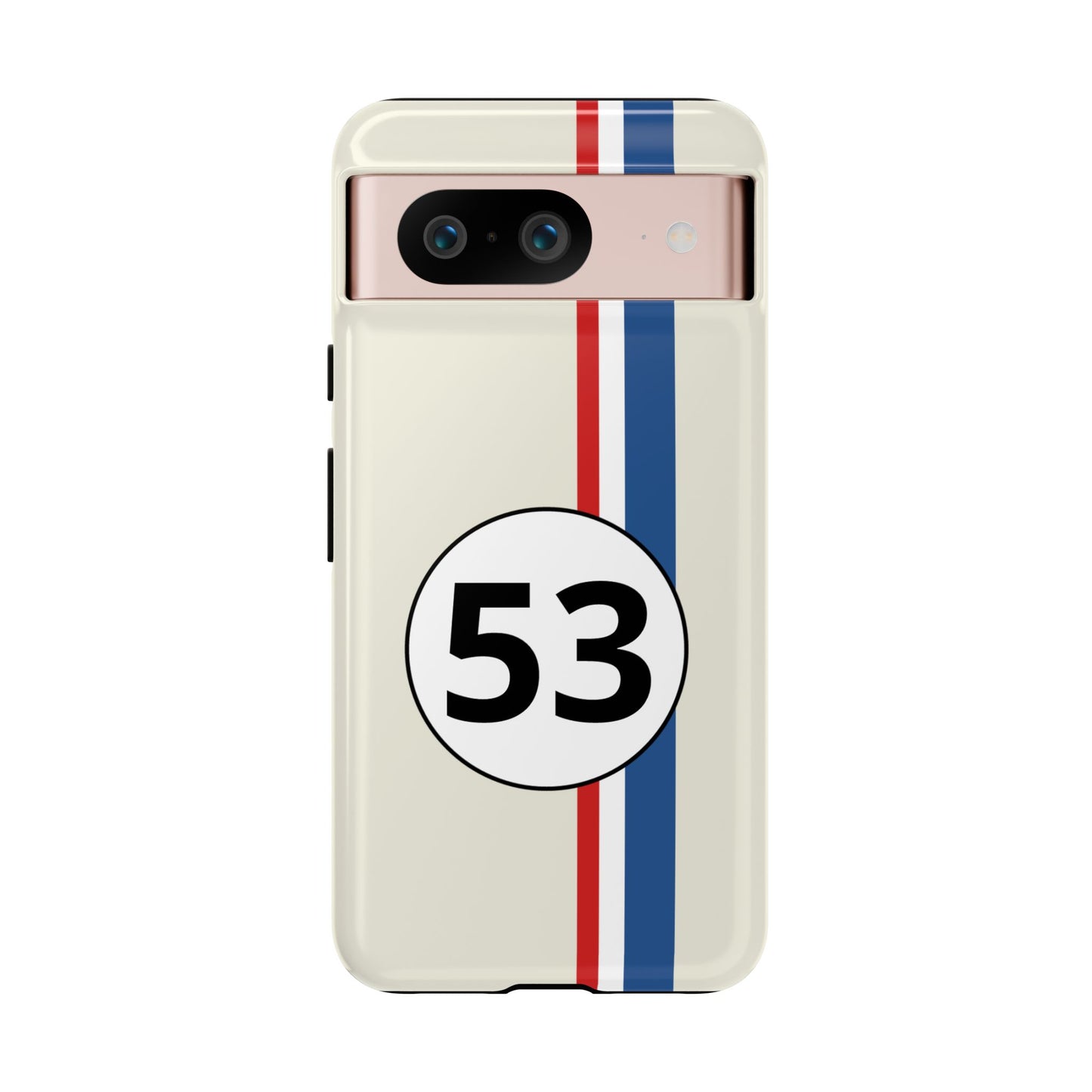 Racing Stripe Personalised Number Tough Phone Case for Apple iPhone, Samsung Galaxy and Google Pixel.