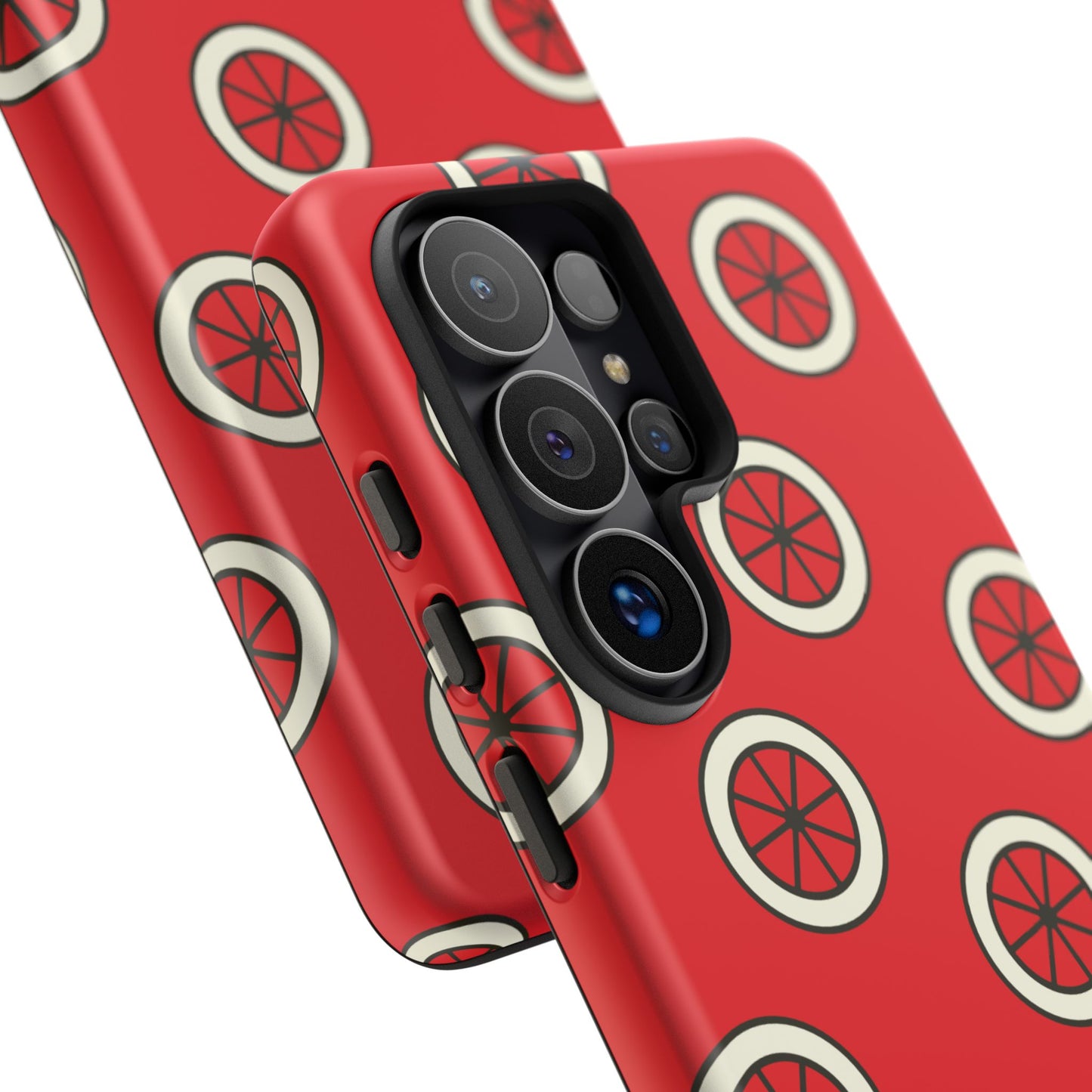 Red Citrus Pattern Phone Case — Protective Tough Phone Cover