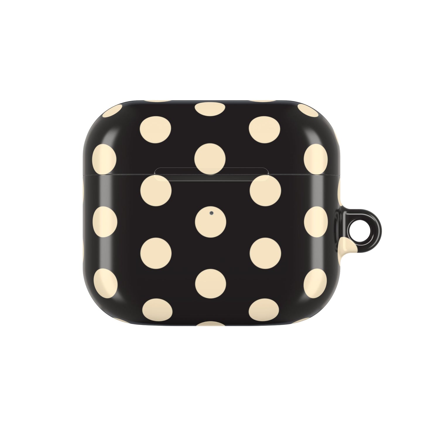 Polka Dot AirPod Case – Retro Black & Cream Protective Cover
