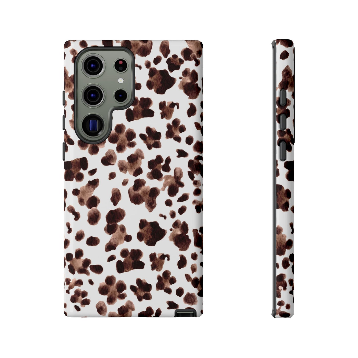 Brown Cowhide Print Phone Case — Tough Protective iPhone Cover