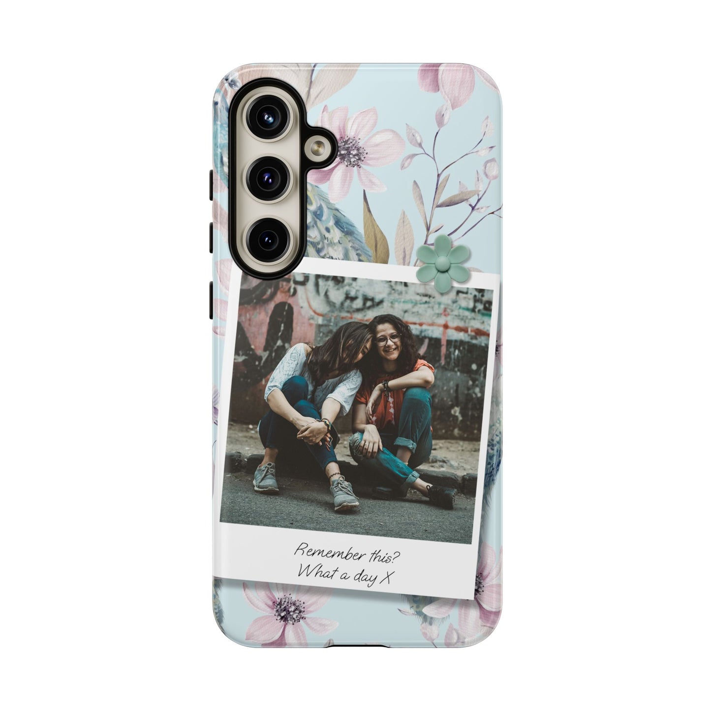 Single Image Personalised Floral Photo Tough Case for Apple iPhone, Samsung Galaxy and Google Pixel.