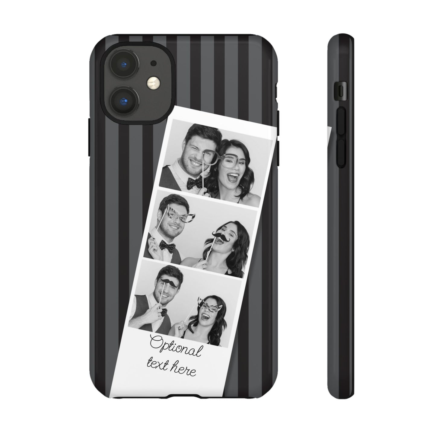 Customisable Three Image Retro Photobooth Design Tough Case for Apple iPhone, Samsung Galaxy and Google Pixel.
