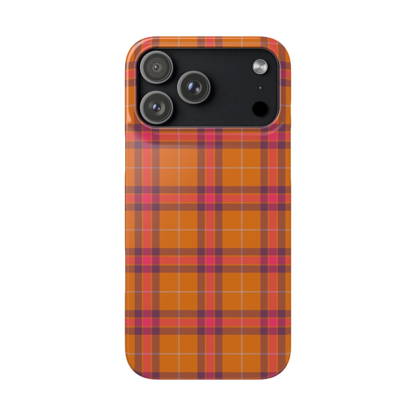 Orange Plaid Snap Phone Case — Autumn Plaid Phone Case