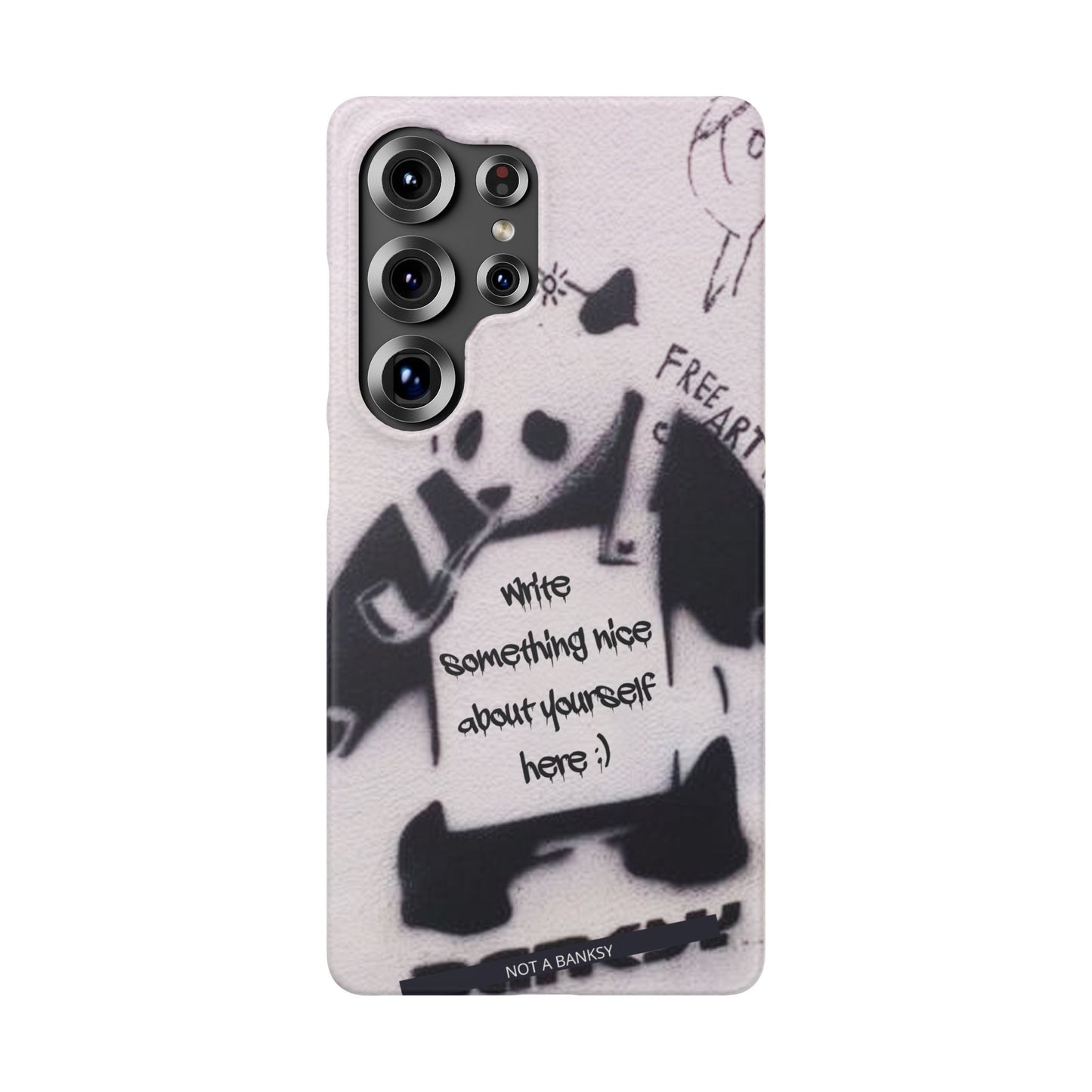 Personalised Panda Stencil Phone Case for Apple iPhone, Samsung Galaxy and Google Pixel.