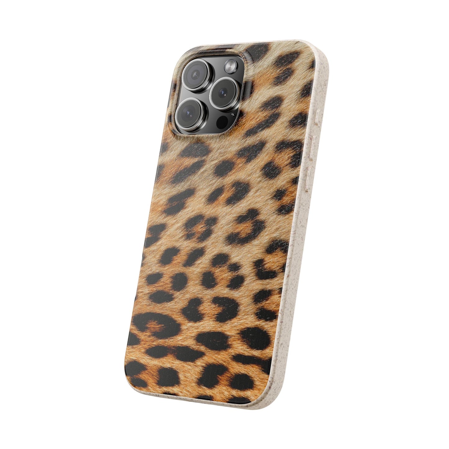 Leopard Print Biodegradable Phone Case — Eco-Friendly Animal Print Phone Cover for Apple iPhone and Samsung Galaxy.