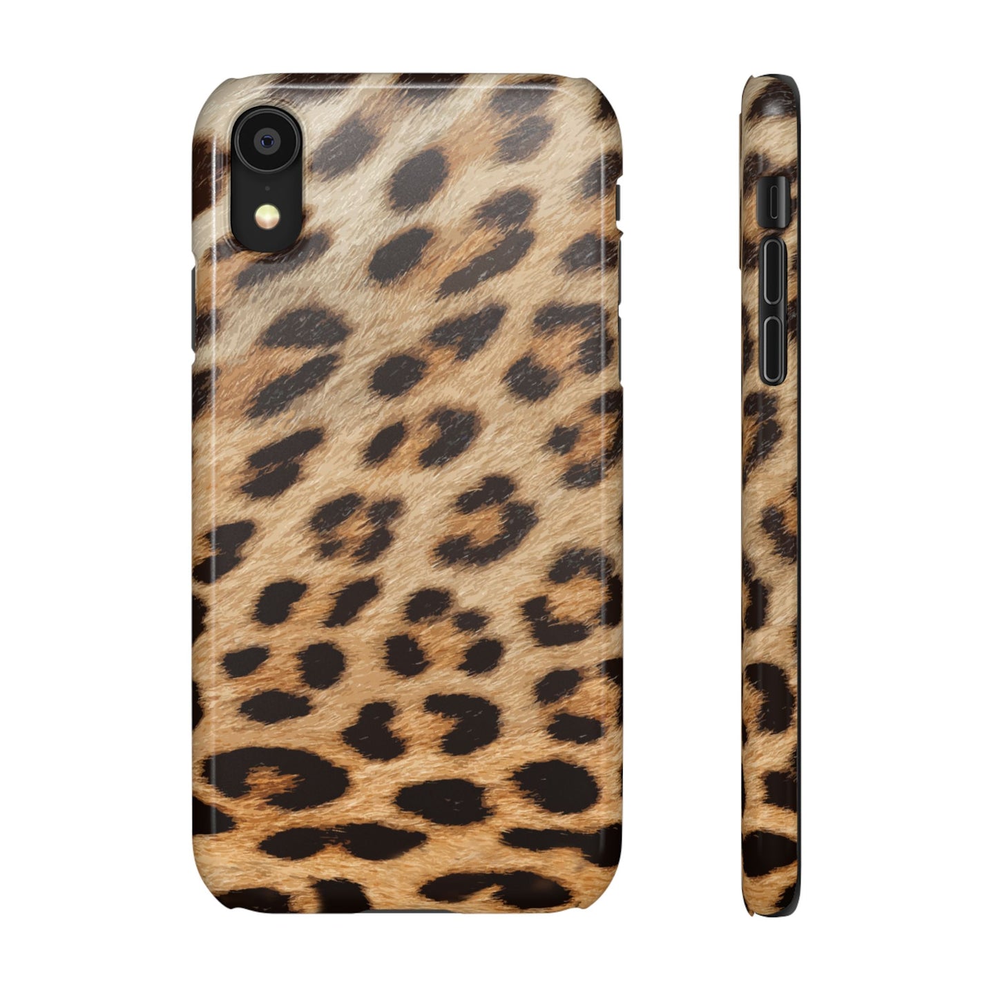 Leopard Print Slim Phone Case for Apple iPhone, Samsung Galaxy and Google Pixel.