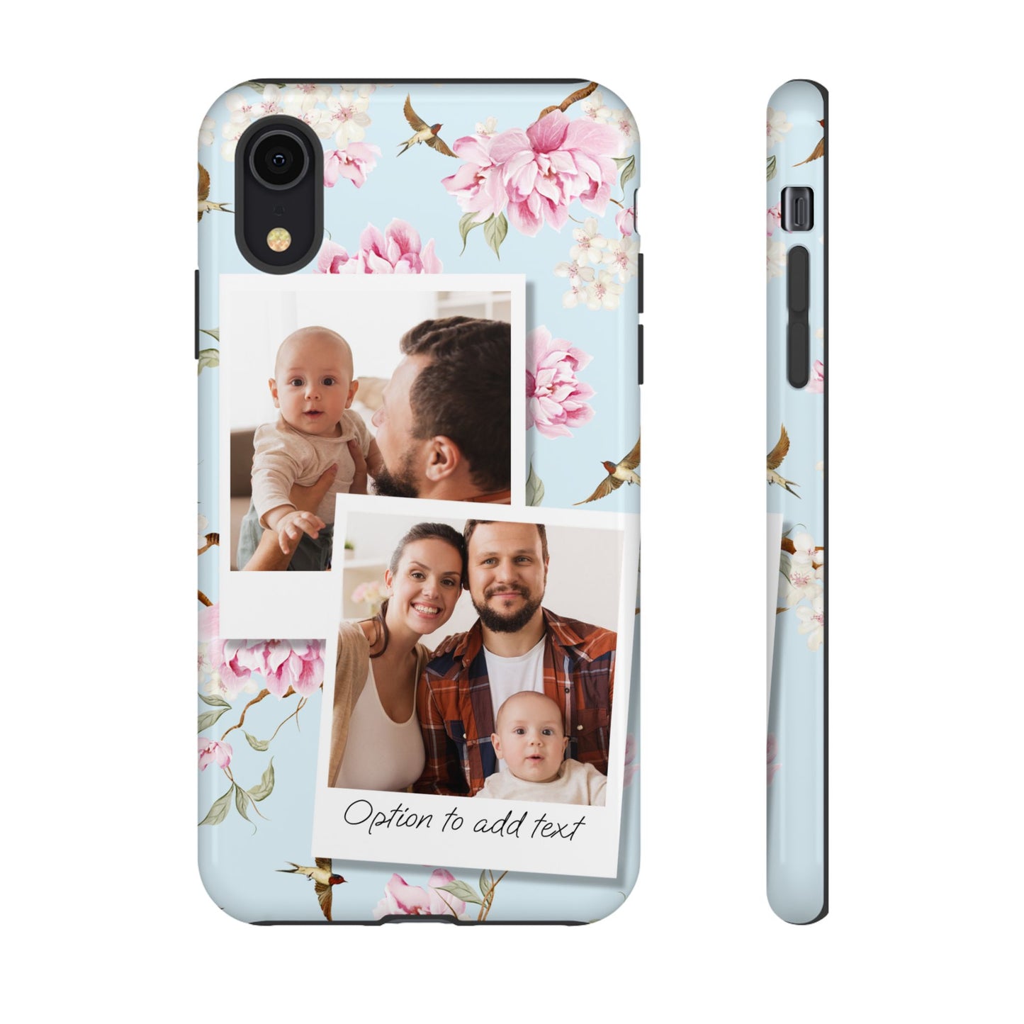Two image Personalised Floral Photo Collage Tough Case — Personalised Family Phone Case