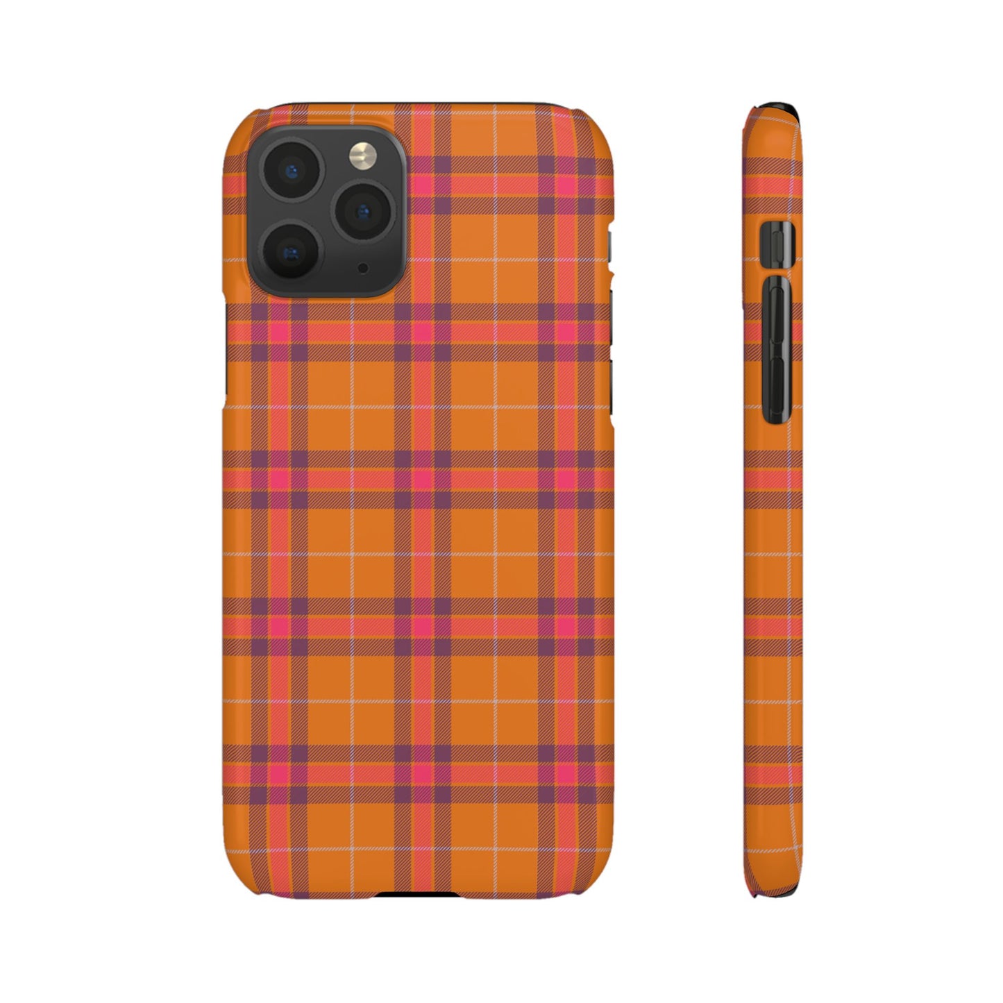 Orange Plaid Snap Phone Case — Autumn Plaid Phone Case