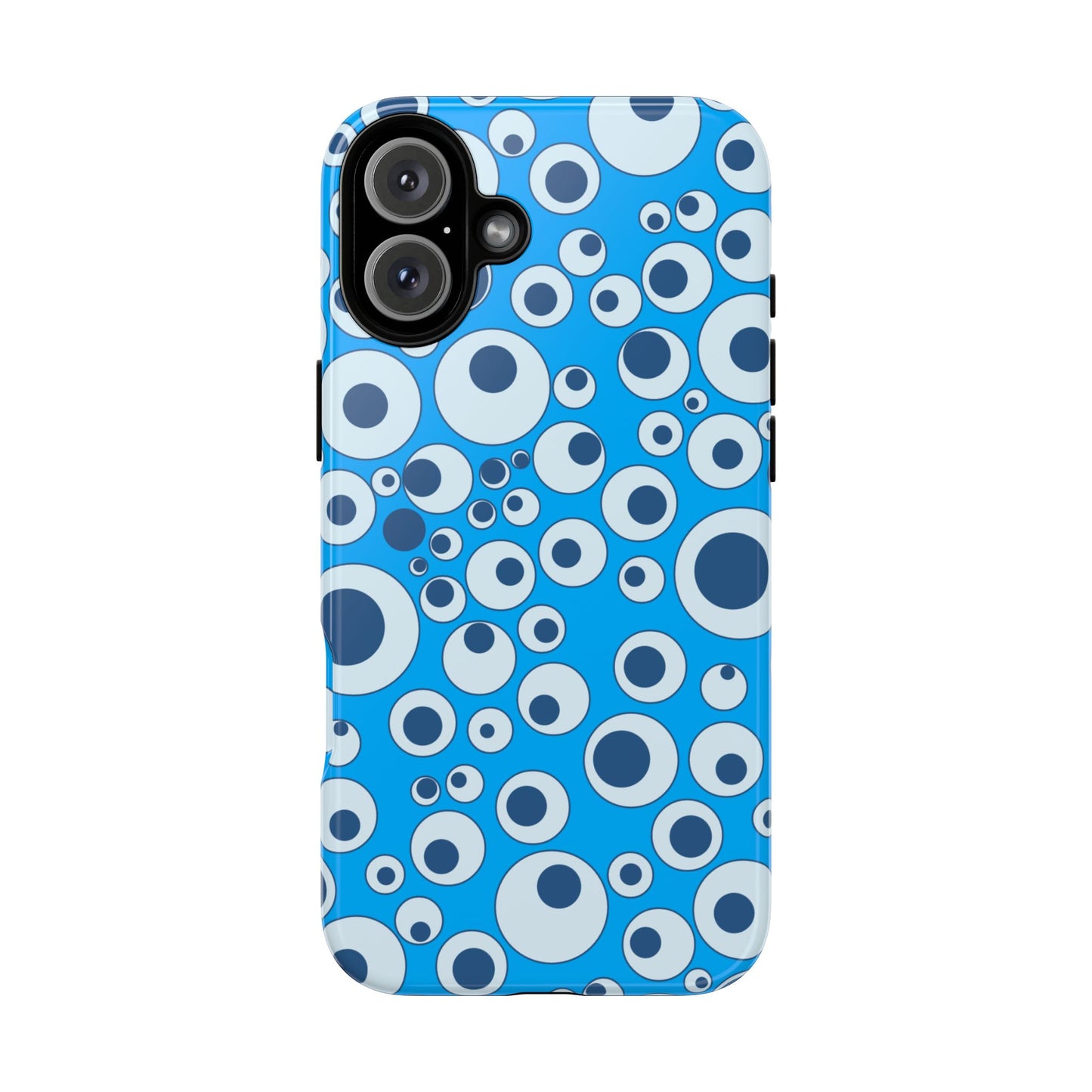 Blue Bubble Pattern Tough Phone Case — Retro Pop Circles Design